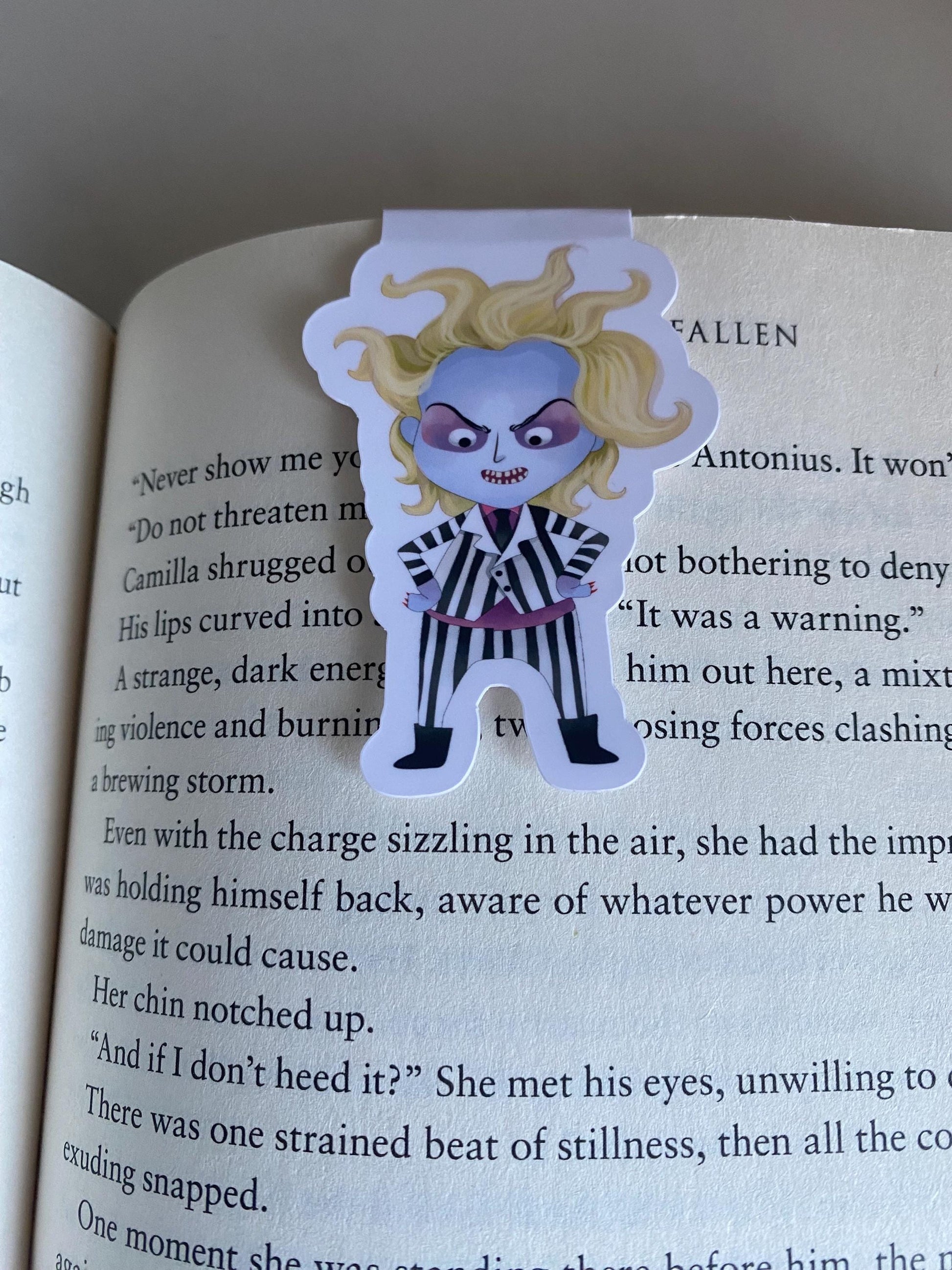 Beetlejuice and Lydia Inspired Magnetic Bookmark