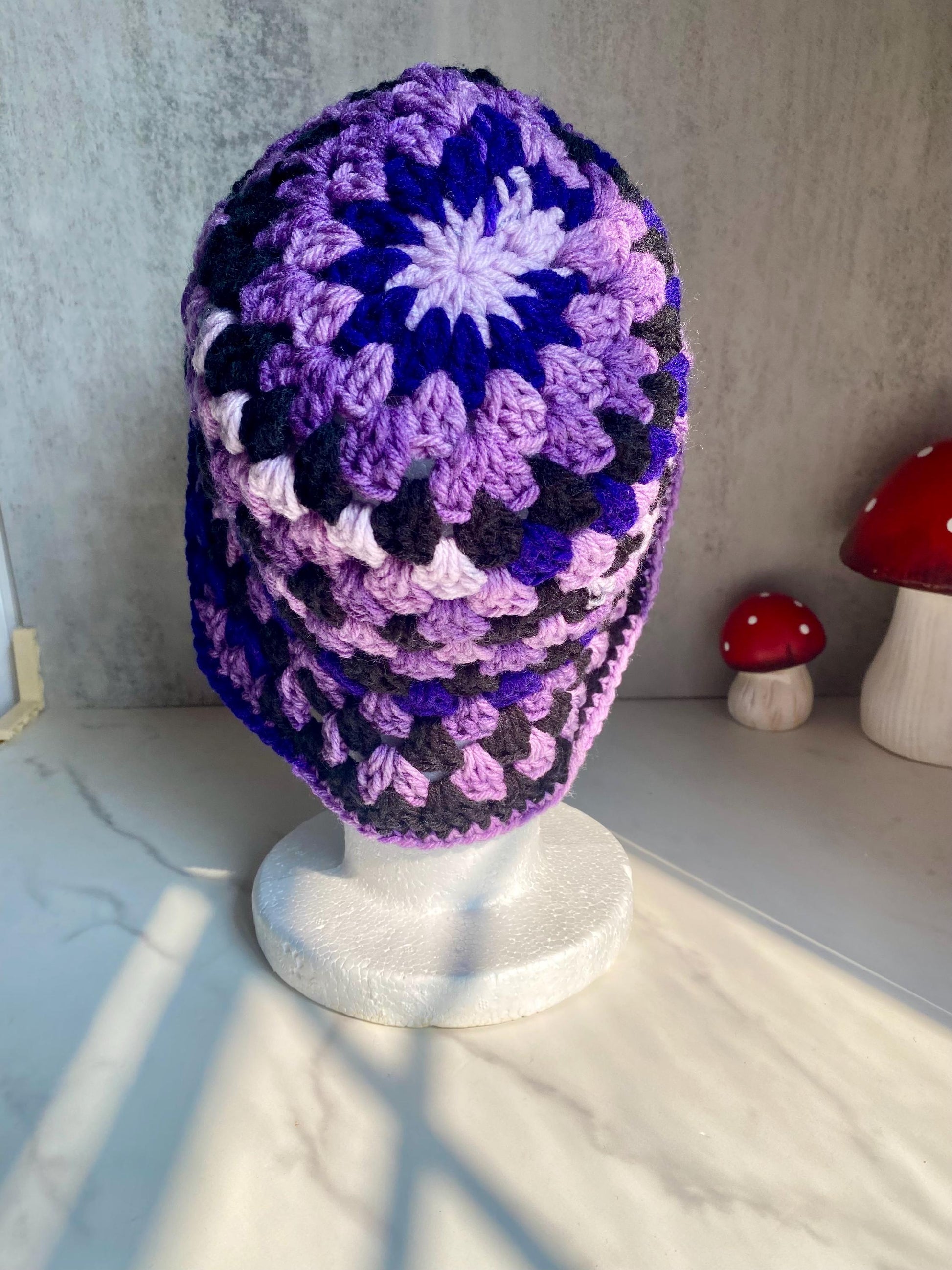 Granny Stitch Purple Ombré Bucket Hat