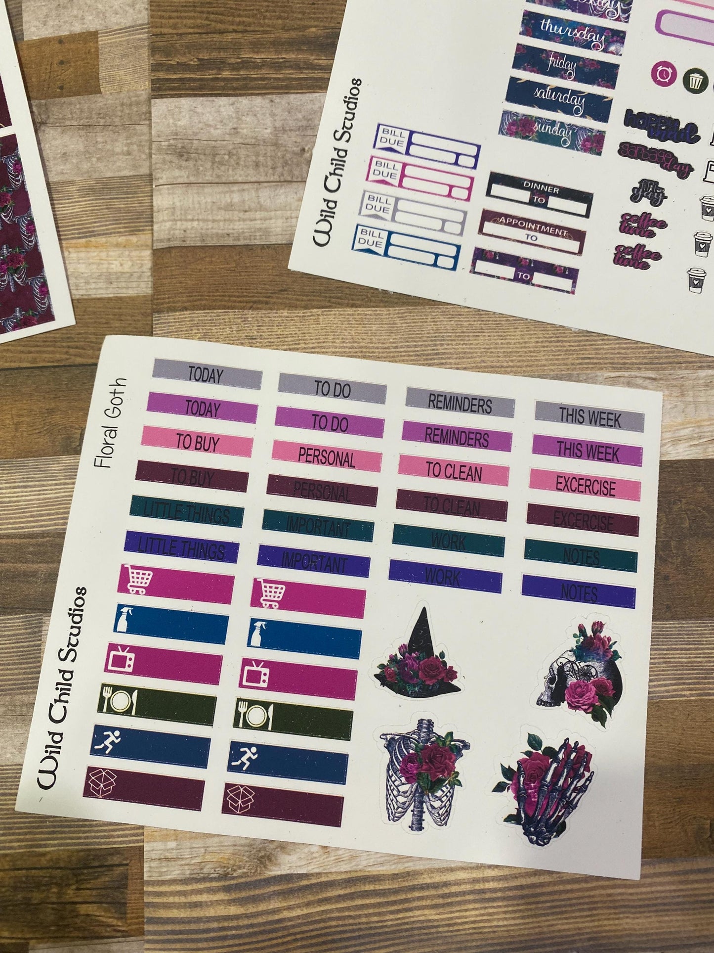 Floral GothHappy Planner Mini Weekly Kit