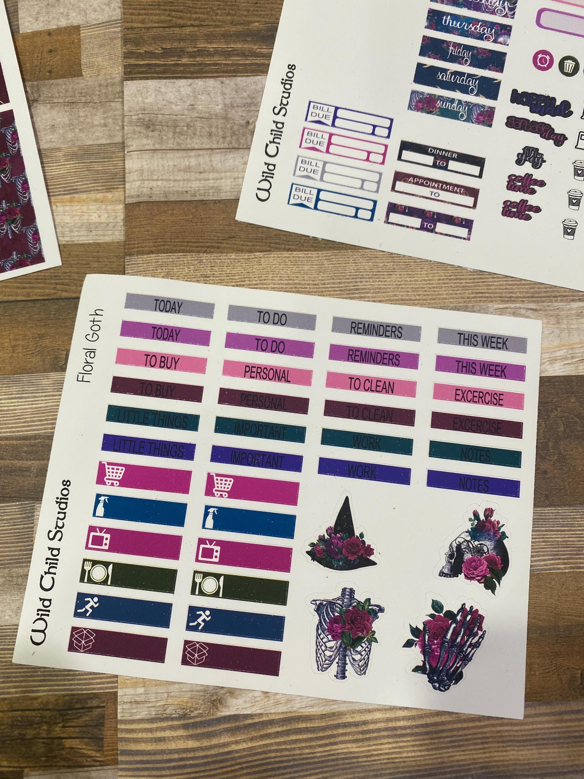 Floral GothHappy Planner Mini Weekly Kit