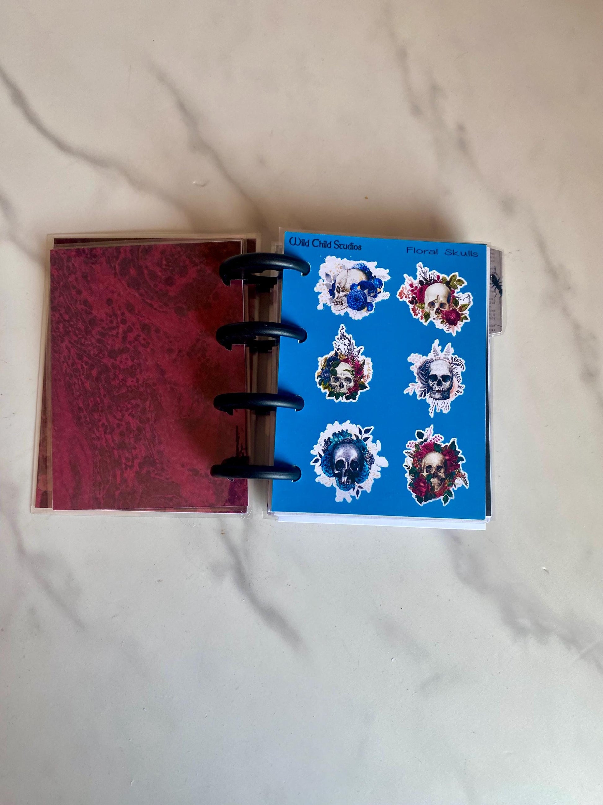Floral Gothic Spooky Happy Planner Micro Planner