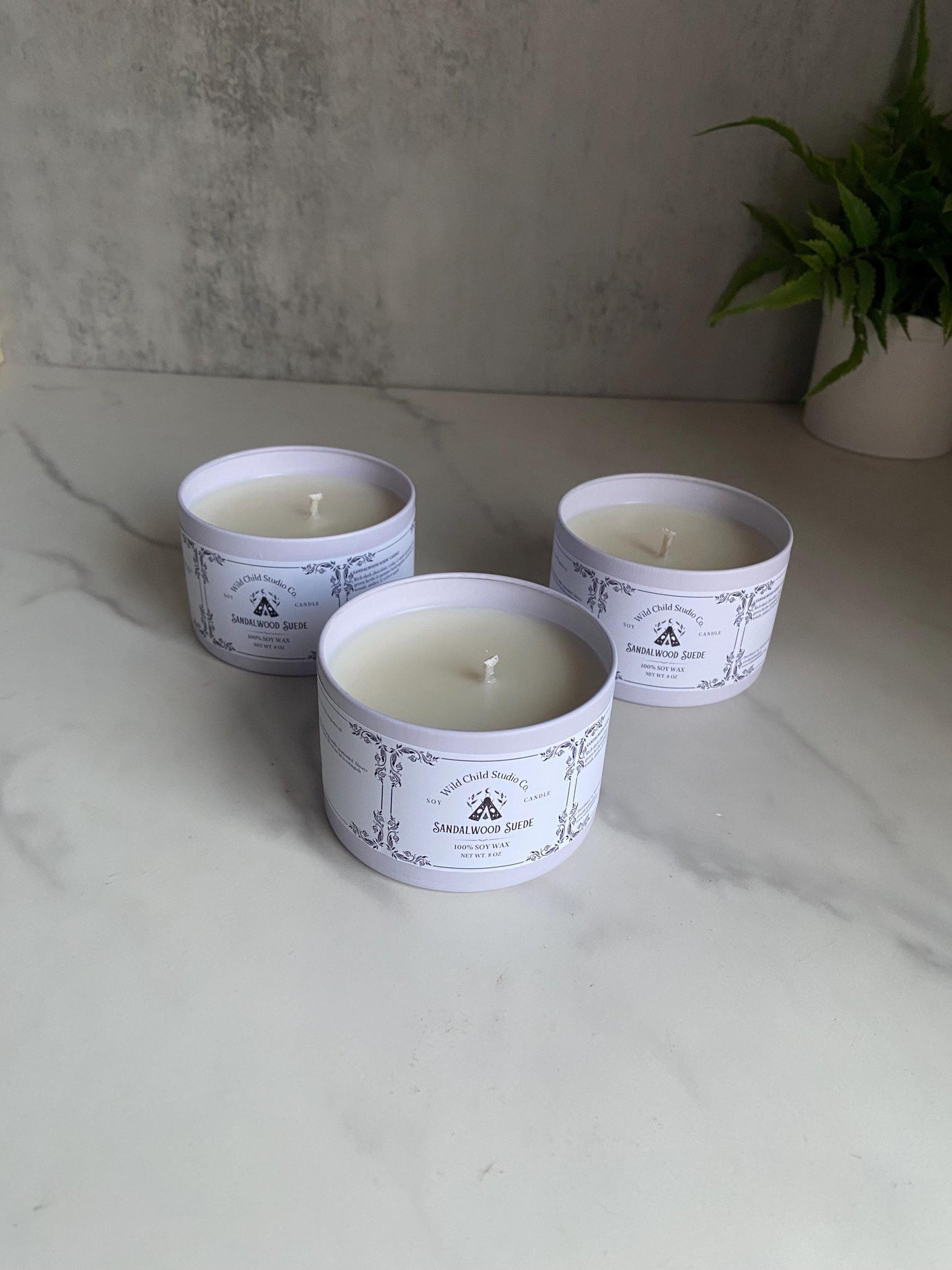 Sandalwood & Suede Soy Candle