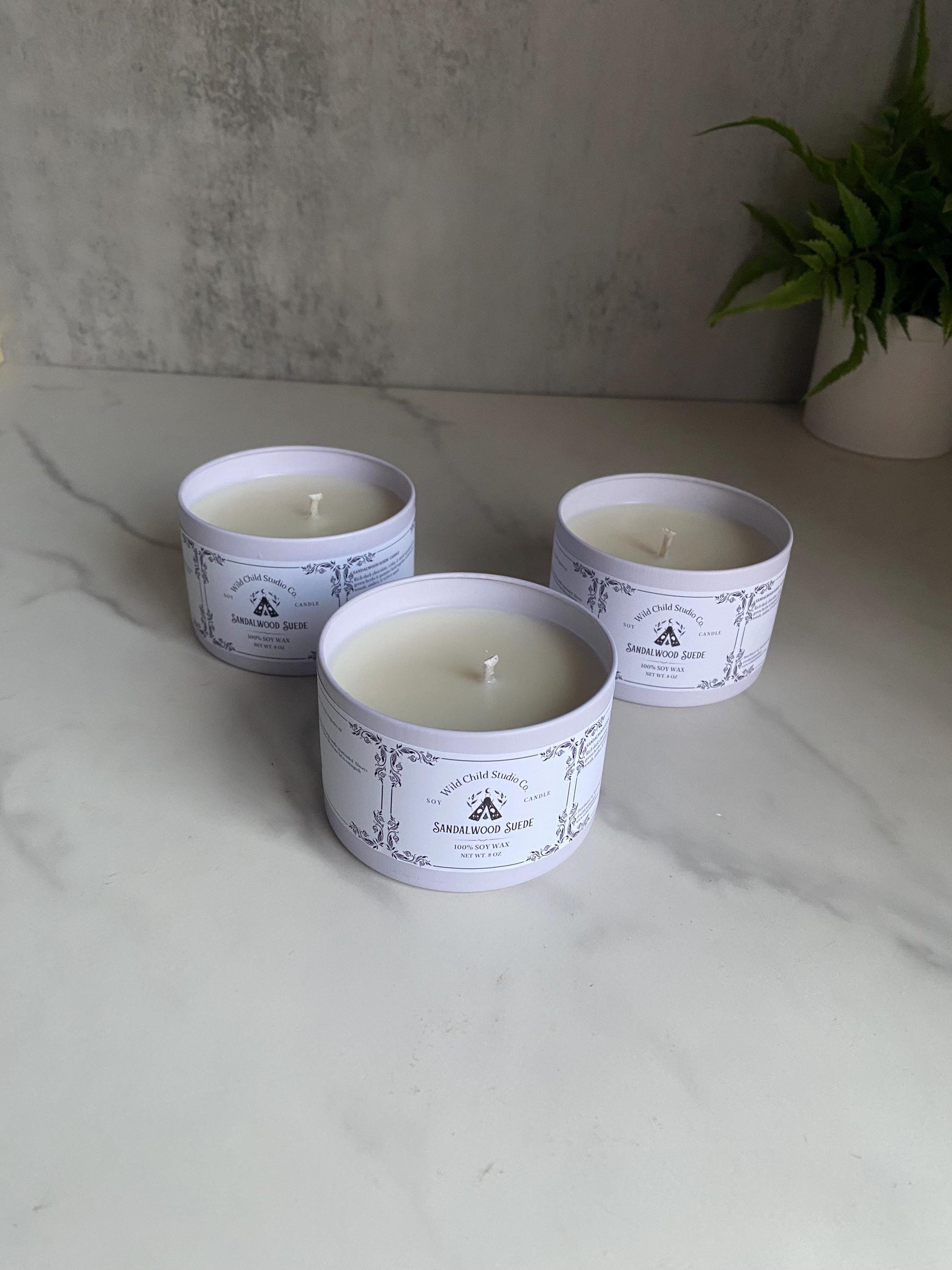 Sandalwood & Suede Soy Candle