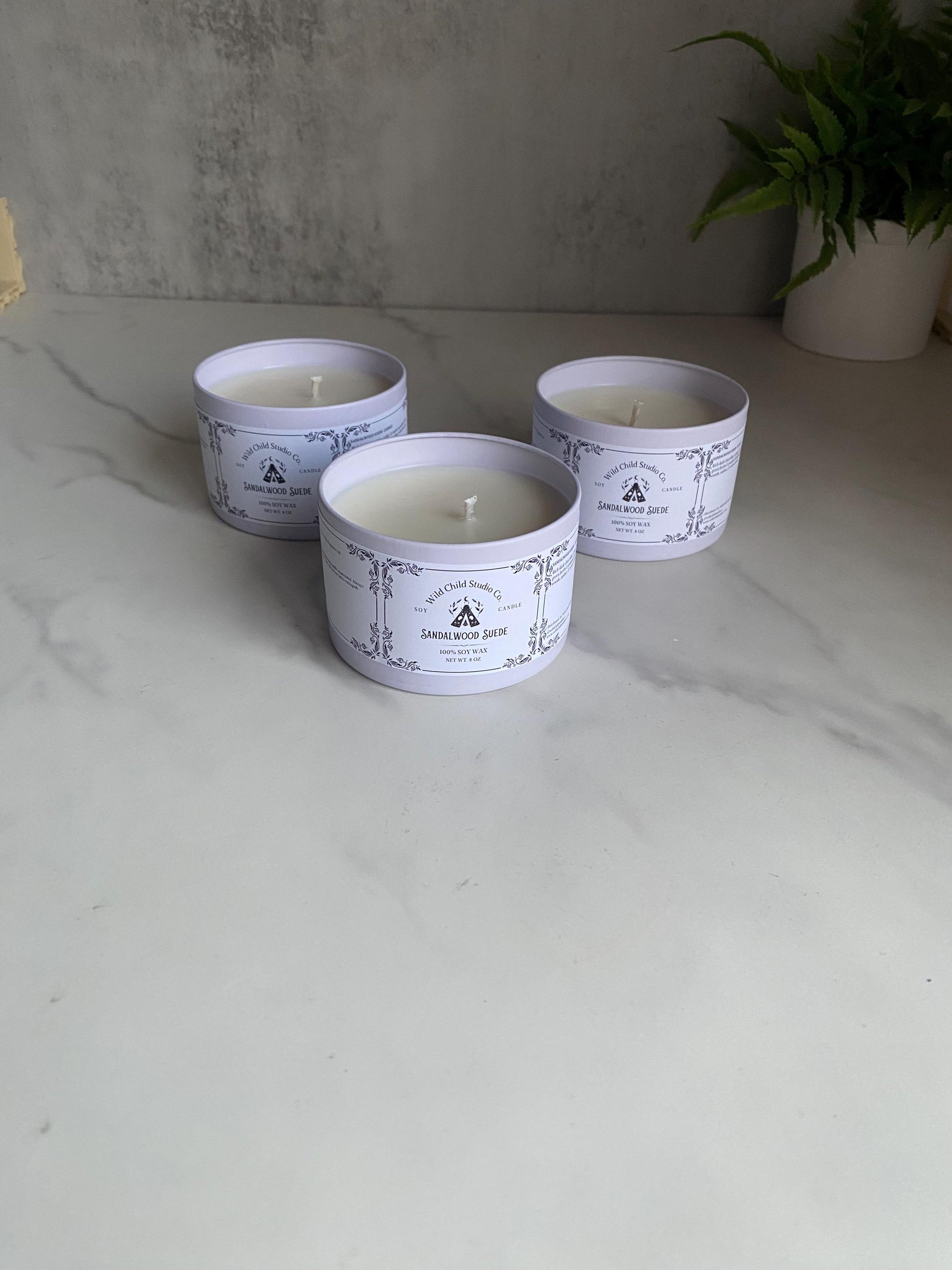Sandalwood & Suede Soy Candle