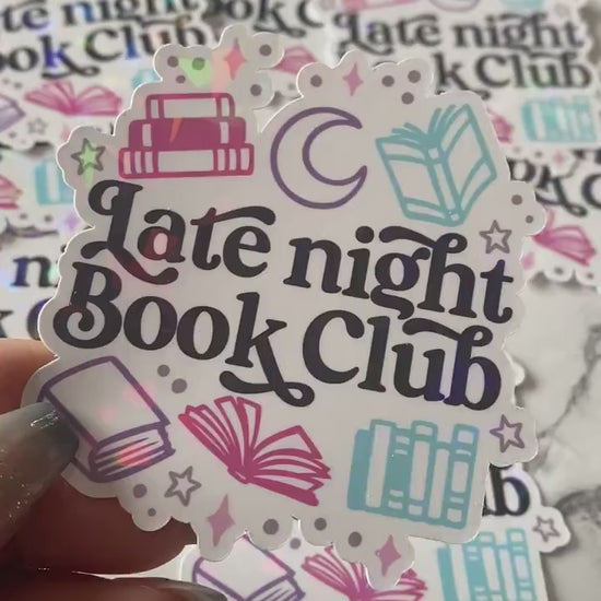 Late Night Book Club Sticker/Bookish Sticker