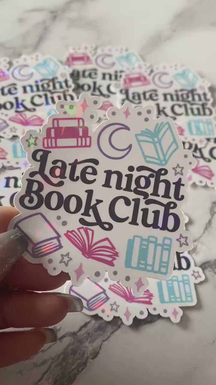 Late Night Book Club Sticker/Bookish Sticker