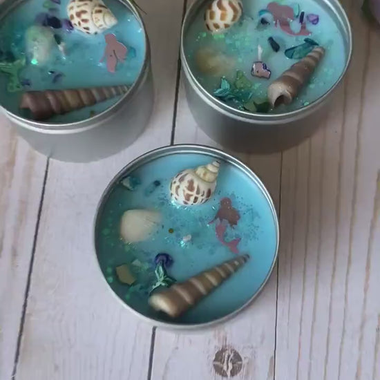 Goddess of the Sea Hand Poured Crystal Soy Candle 8 oz