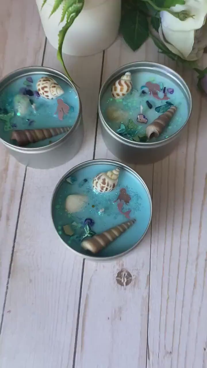 Goddess of the Sea Hand Poured Crystal Soy Candle 8 oz