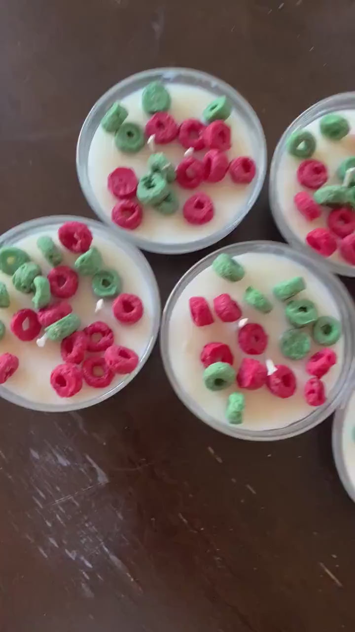 Holiday Loops  Cereal Mini Candle