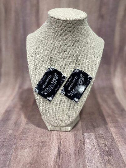 Ouija Board Acrylic Dangle Earrings
