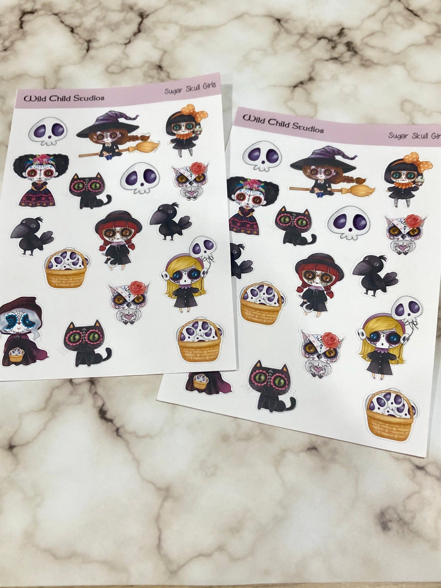 Sugar Skull Girls Planner Stickers