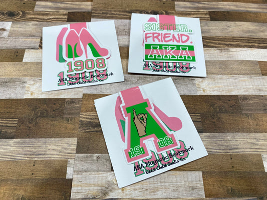 AKA Sorority Magnetic Bookmark