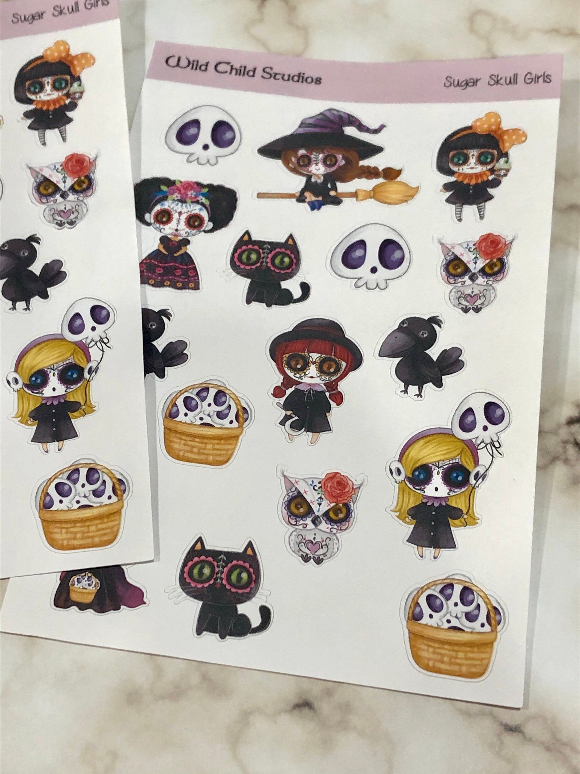 Sugar Skull Girls Planner Stickers
