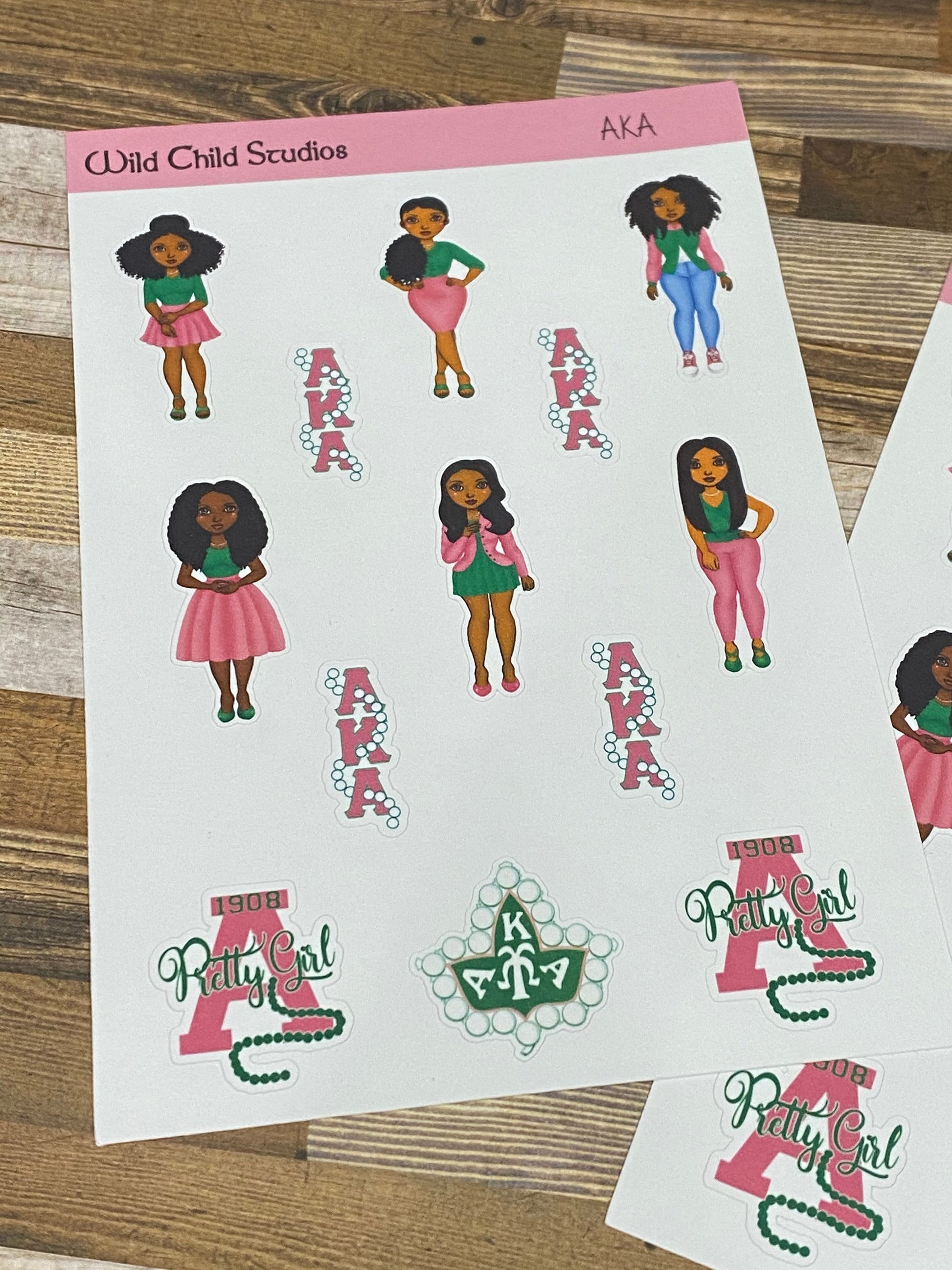 AKA Sorority Design 2 Planner Stickers/Alpha Kappa Alpha Stickers