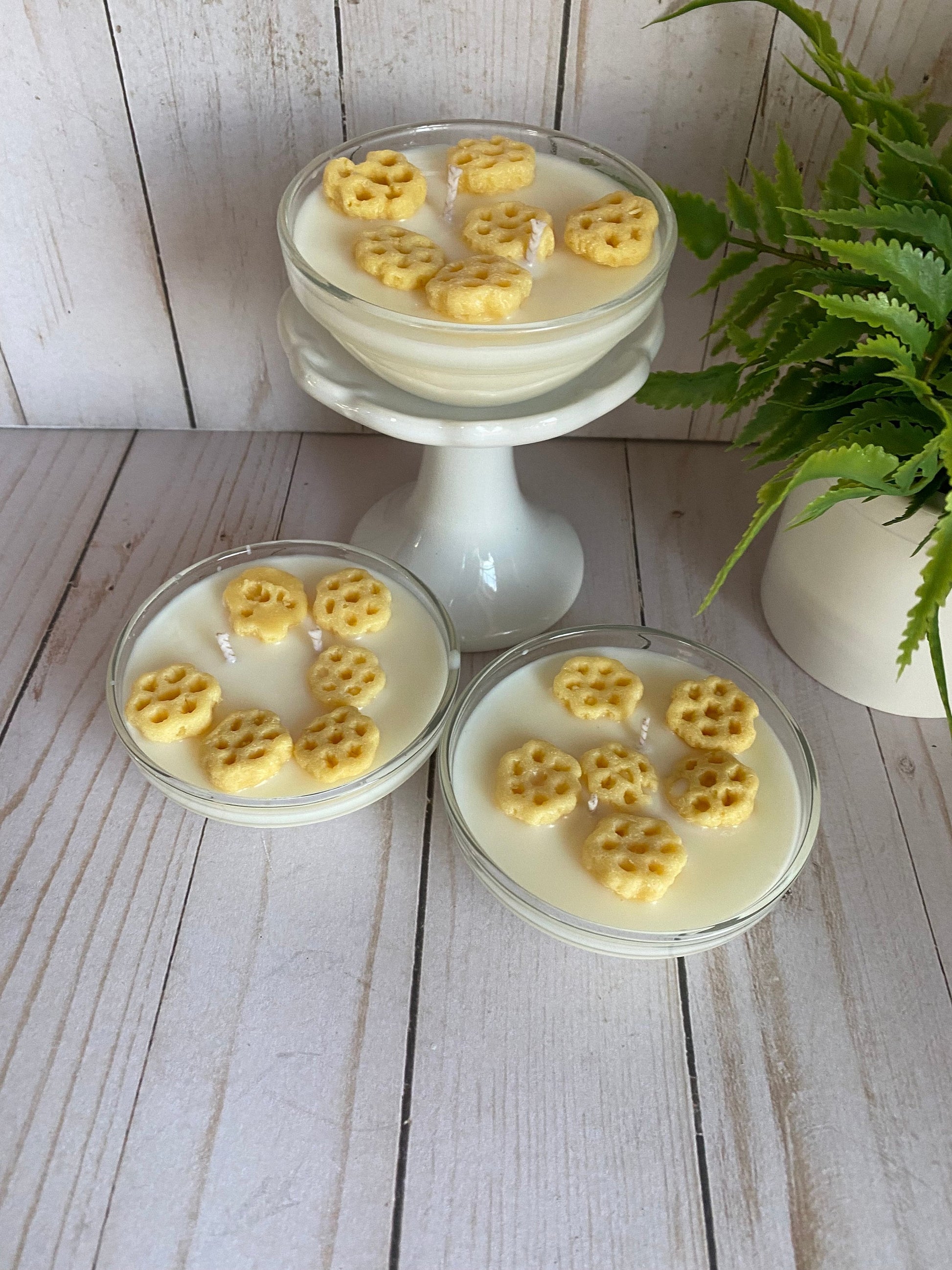 Honeycomb Inspired Cereal Mini Candle
