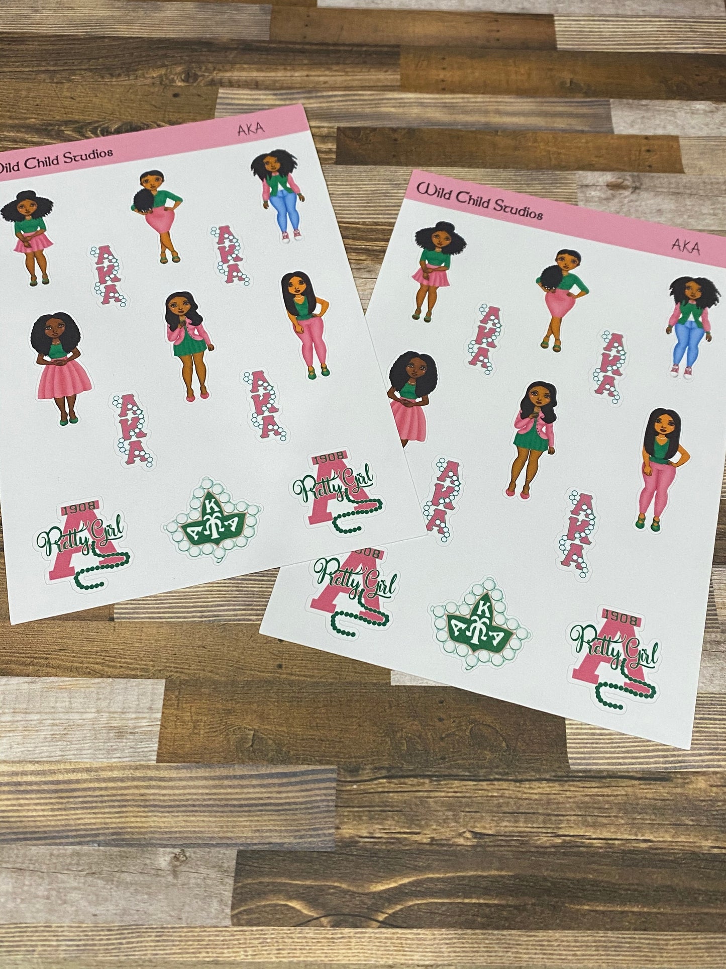 AKA Sorority Design 2 Planner Stickers/Alpha Kappa Alpha Stickers