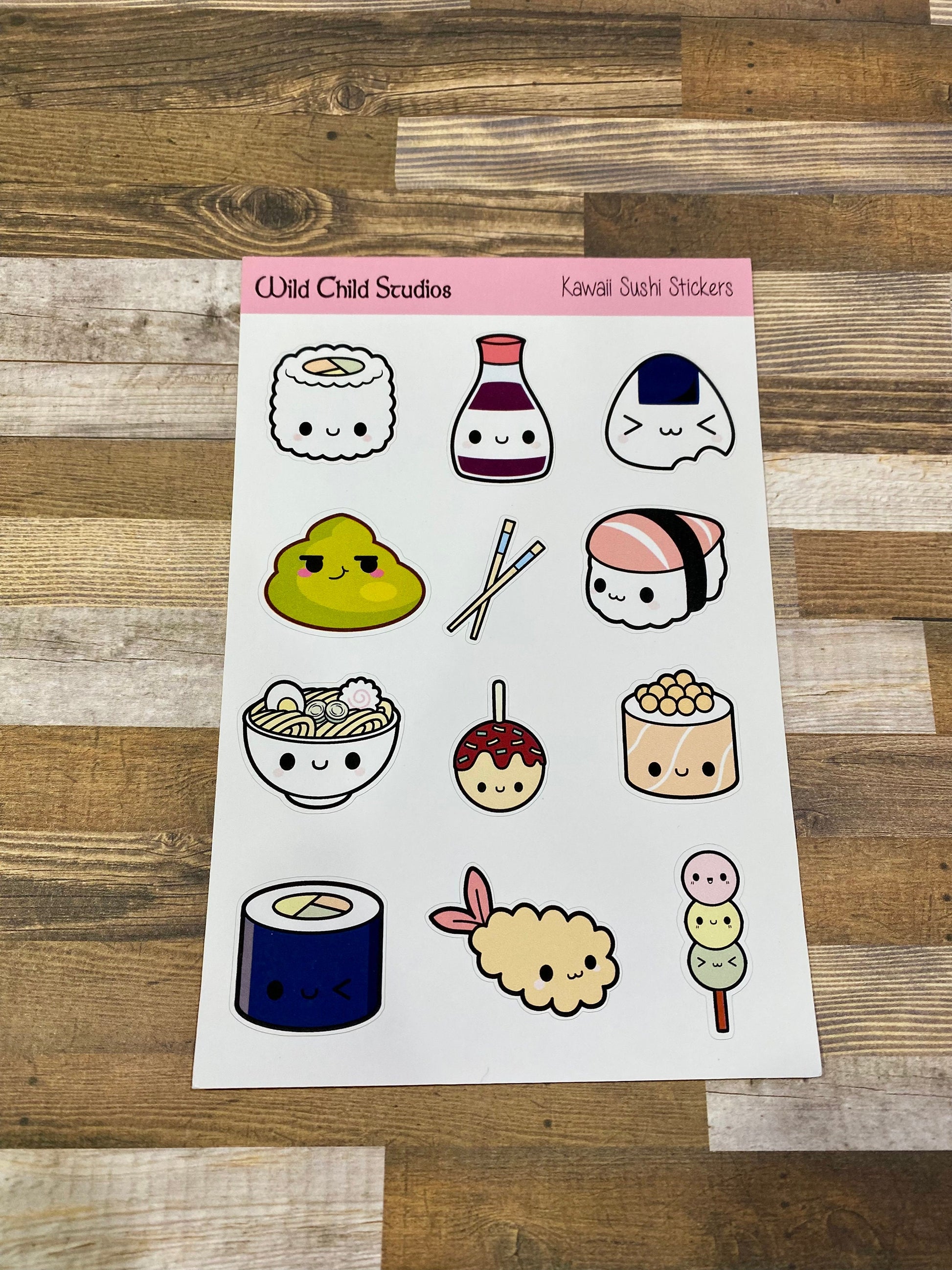 Kawaii Sushi Planner Stickers