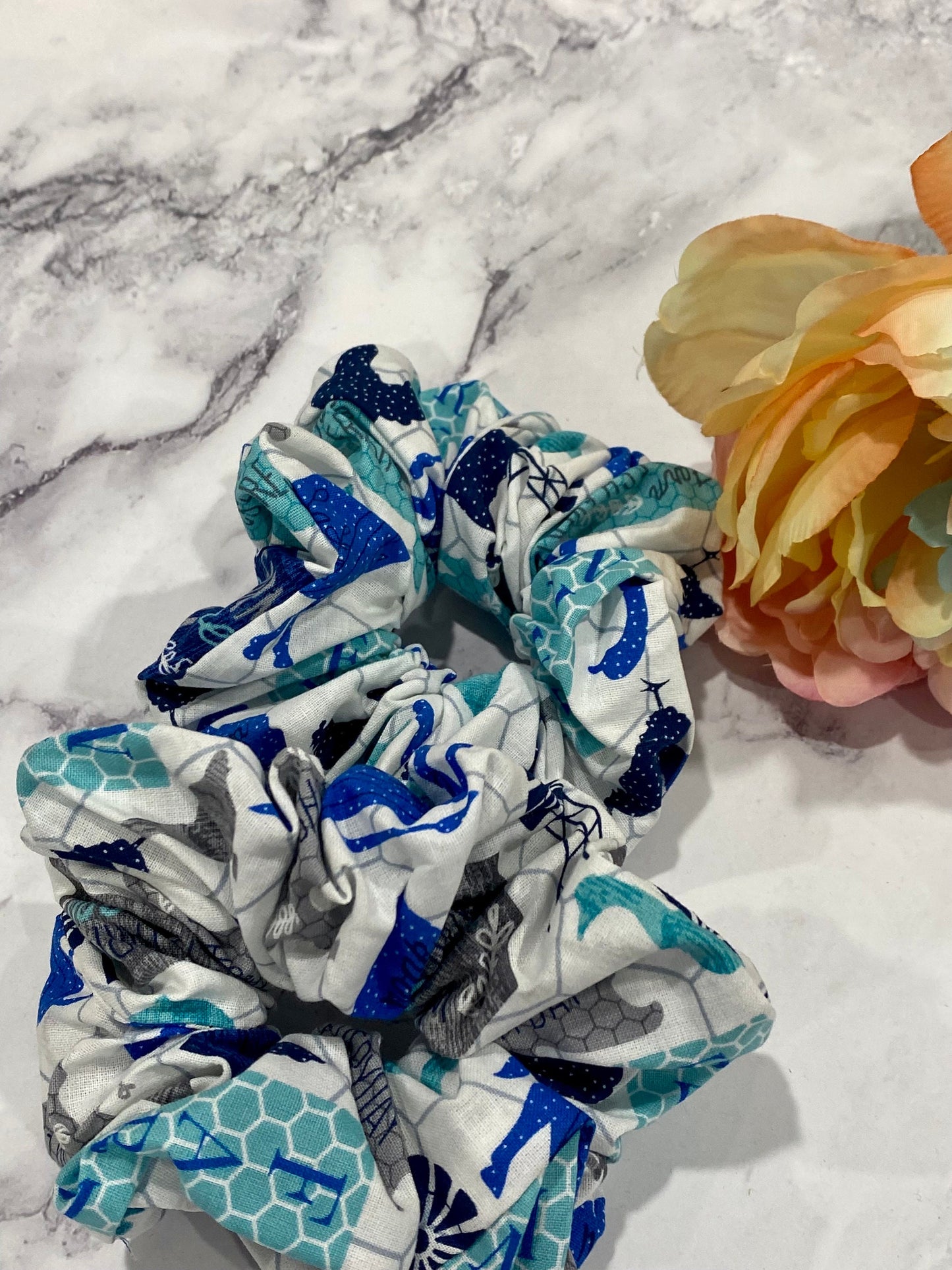 Farmhouse Scrunchie/ Farmhouse Print Hair Tie