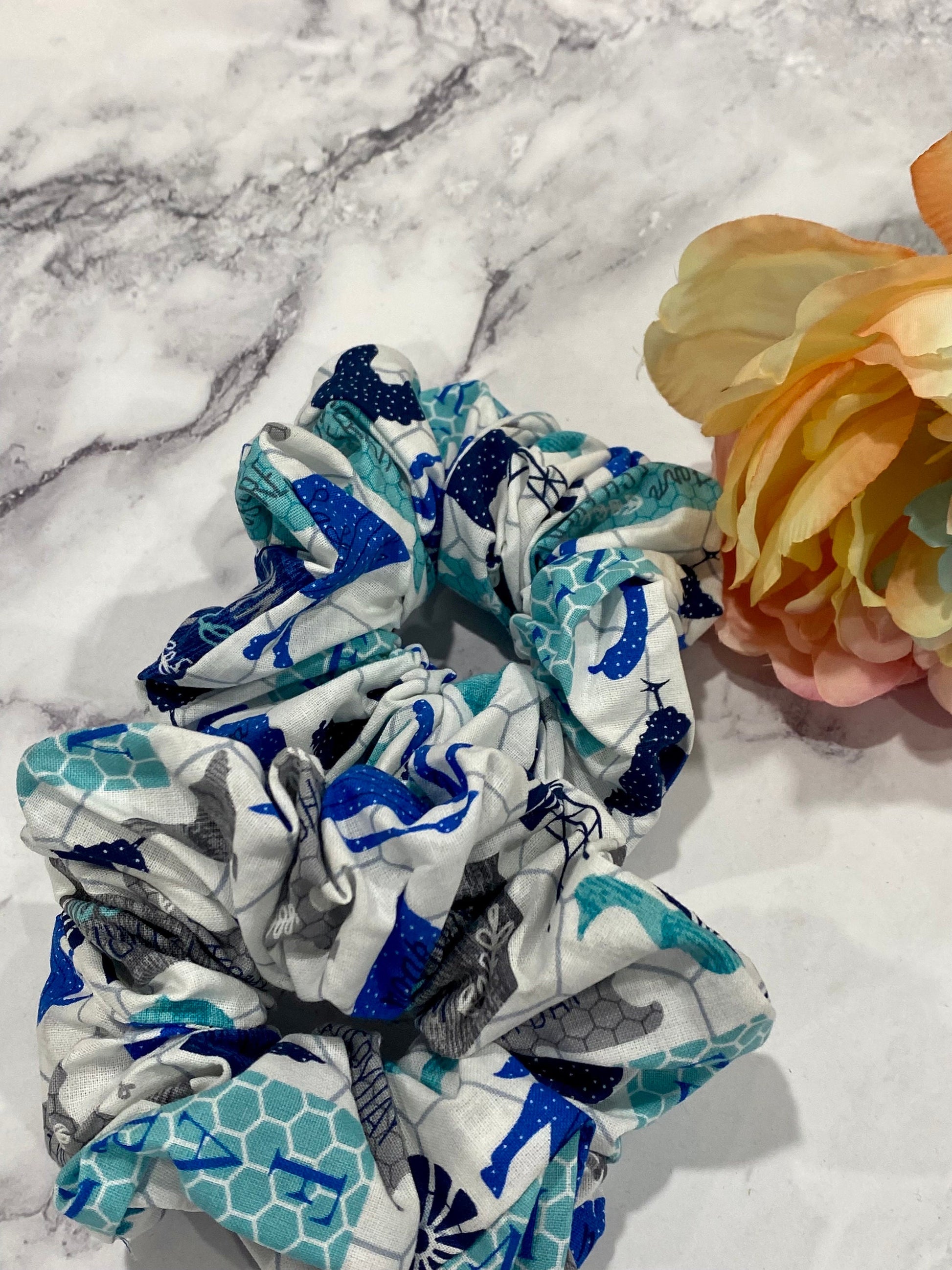 Farmhouse Scrunchie/ Farmhouse Print Hair Tie