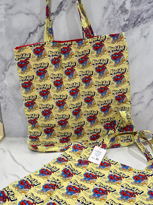 Handmade Lined Kool Aid Vintage Inspired Tote Bag/Kool Aid Inspired Bag