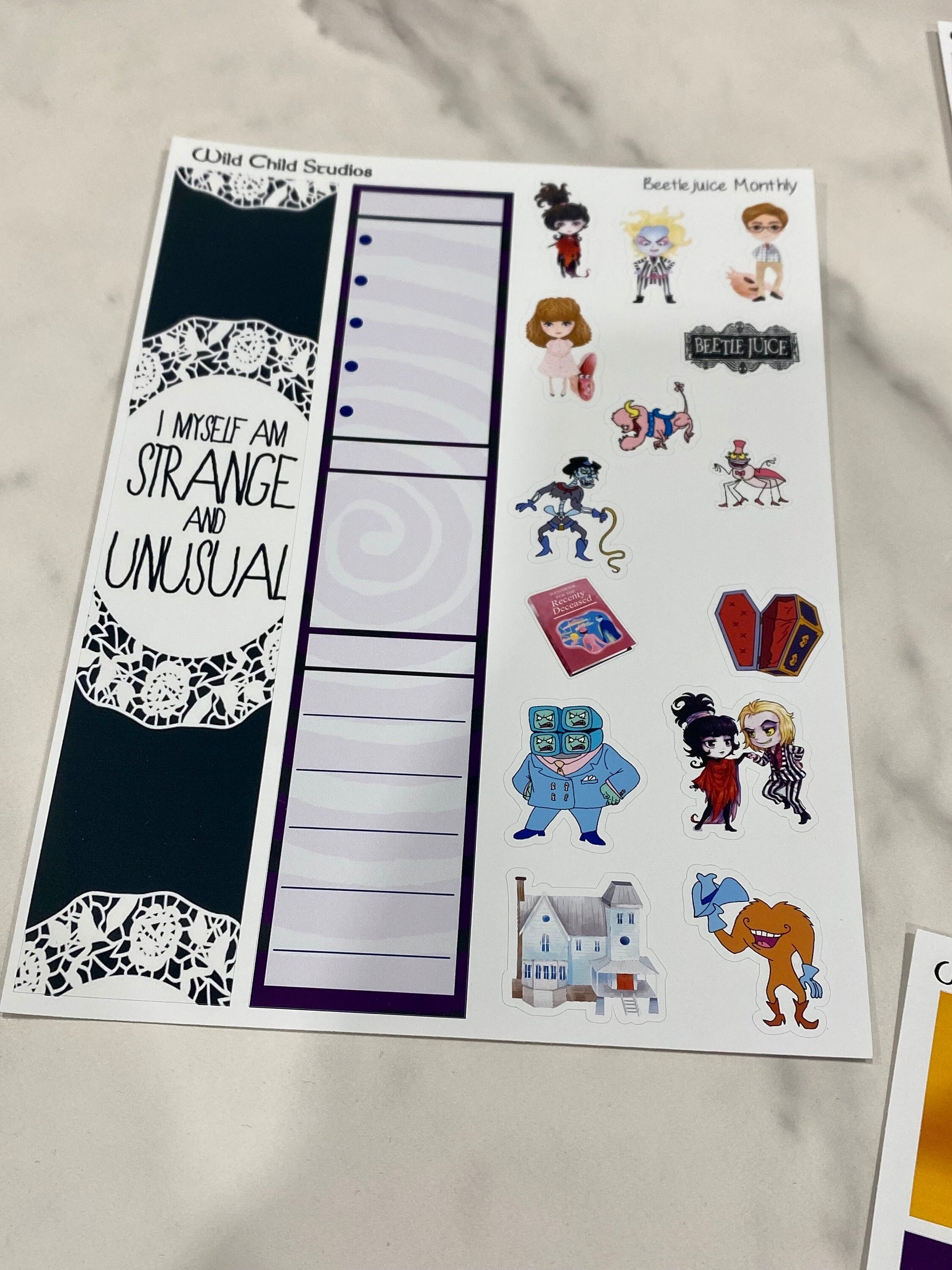 Beetlejuice Happy Planner Classic Monthly Kit-Physical Kit