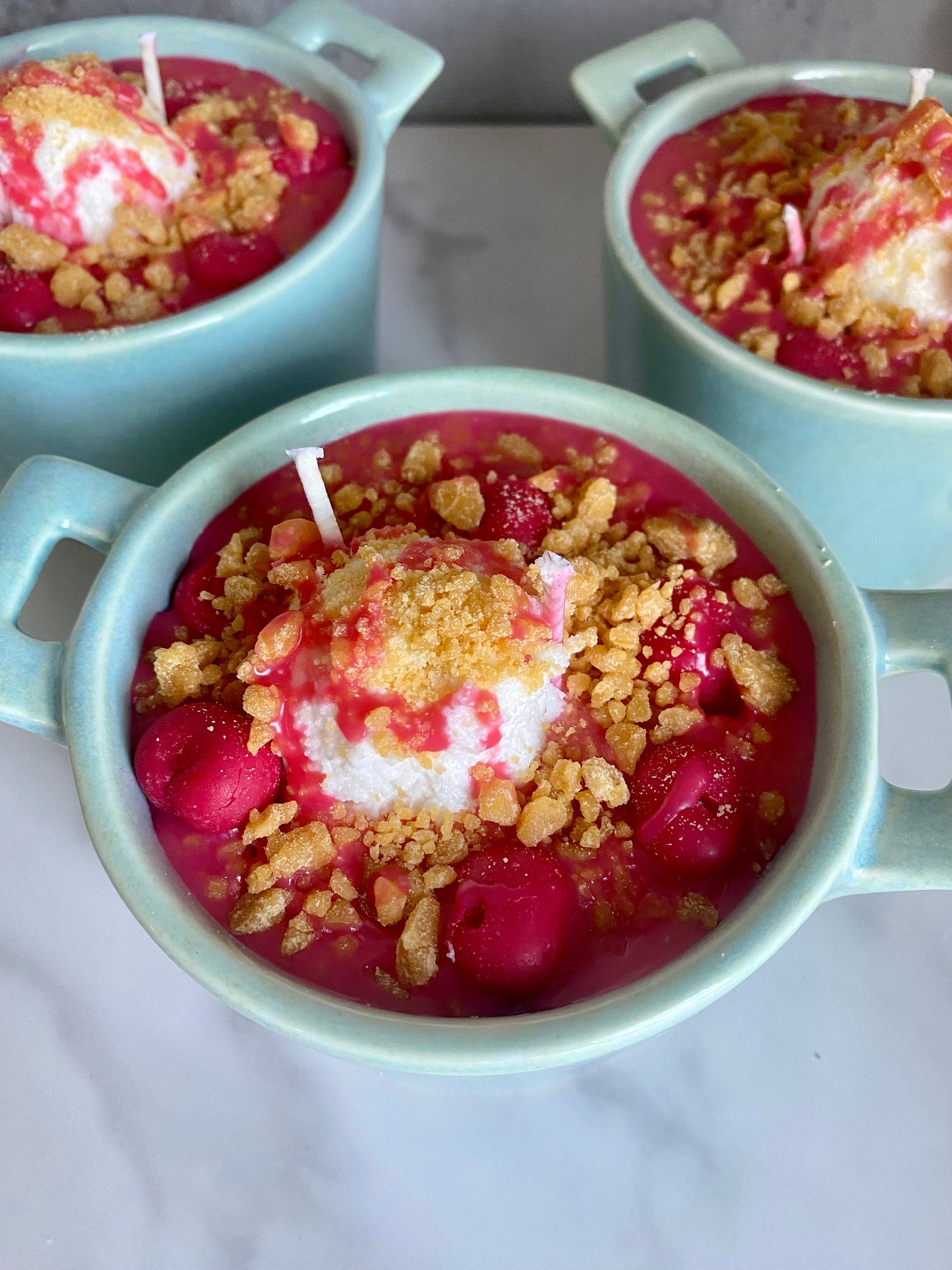 Cherry Cobbler Hand Poured Soy Candle 8 oz