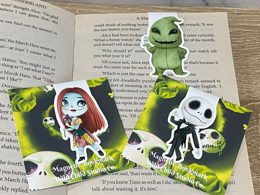 Nightmare Christmas Jack Skellington Pumpkin King Magnetic Bookmarks