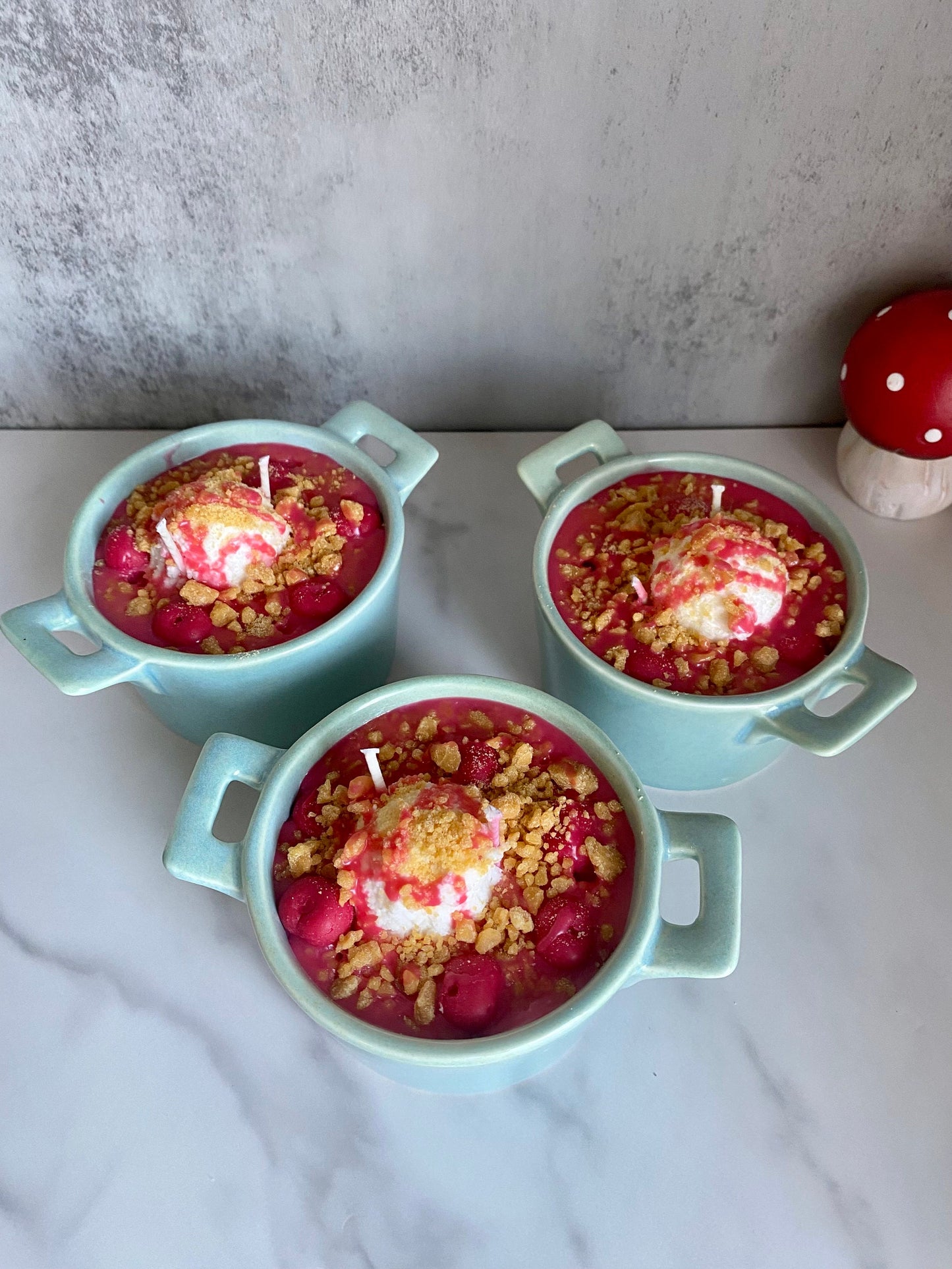 Cherry Cobbler Hand Poured Soy Candle 8 oz