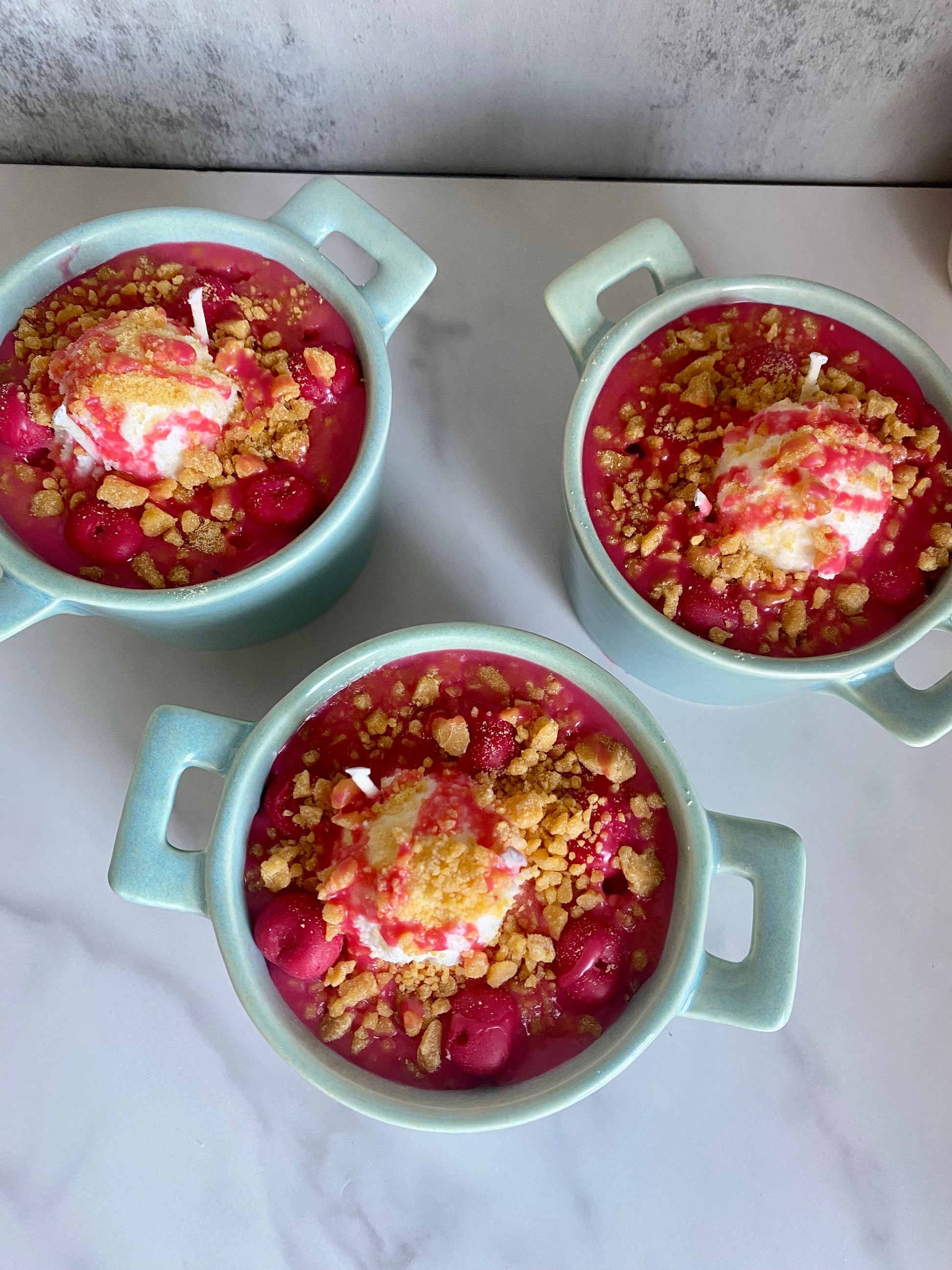 Cherry Cobbler Hand Poured Soy Candle 8 oz