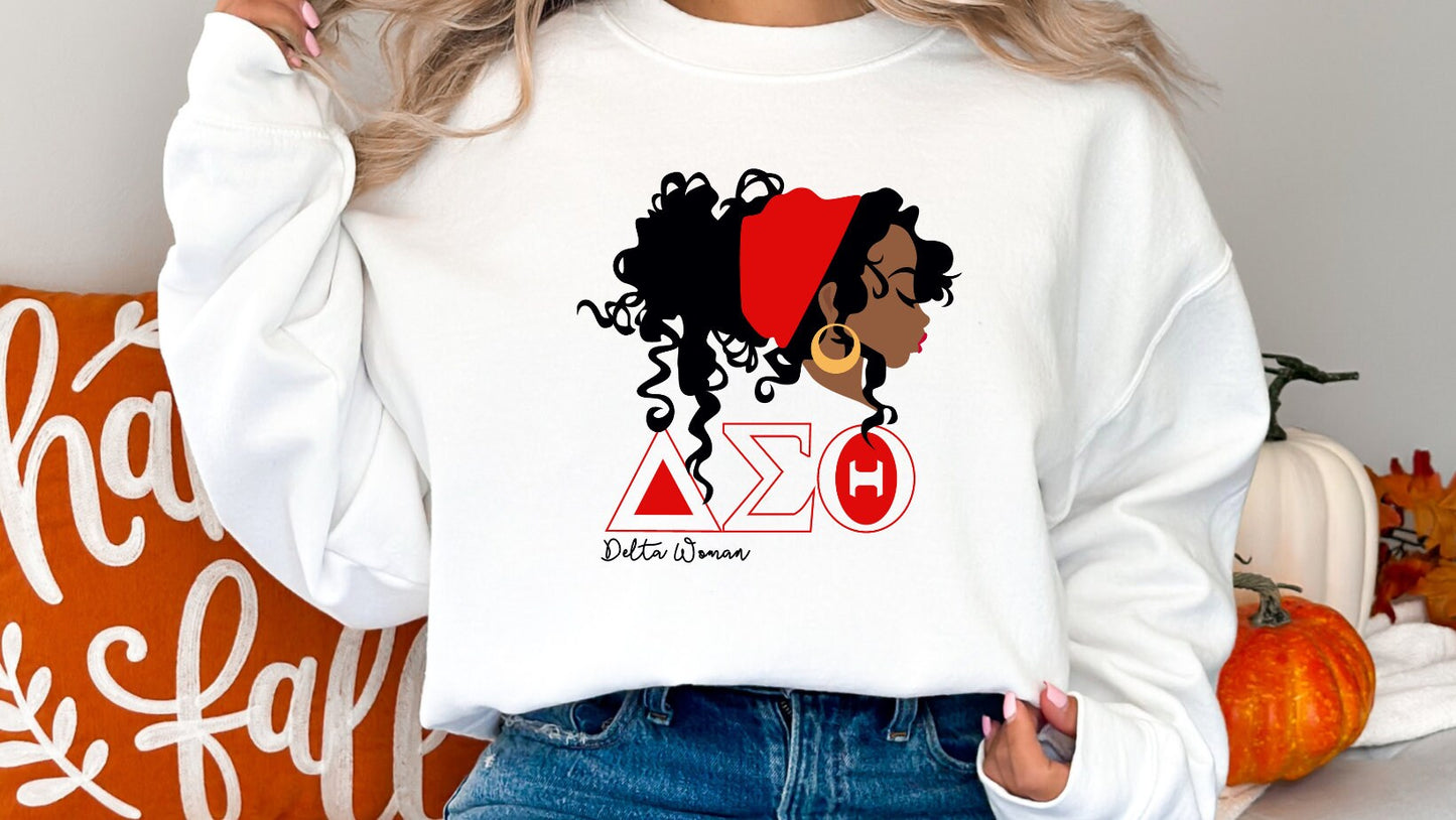 Delta Sigma Theta Sorority Sweatshirt, Black Sorority Sweatshirt