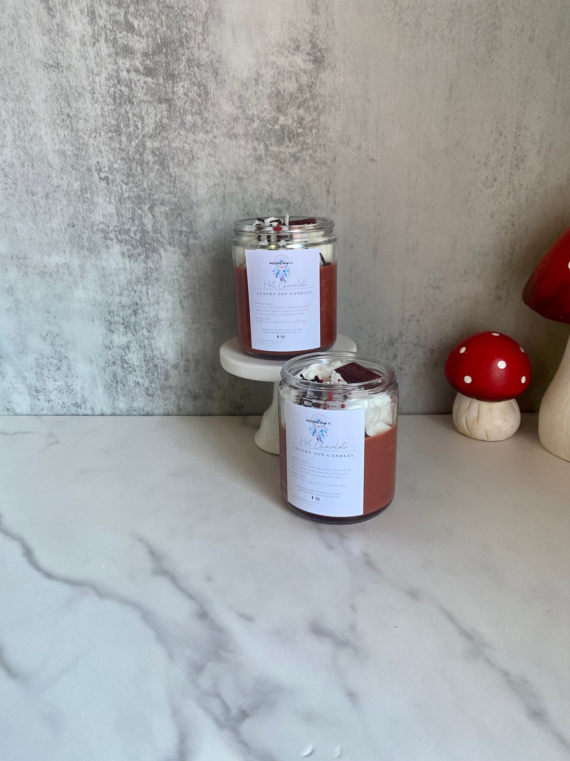 Hot Chocolate Hand Poured Soy Candle 8 oz