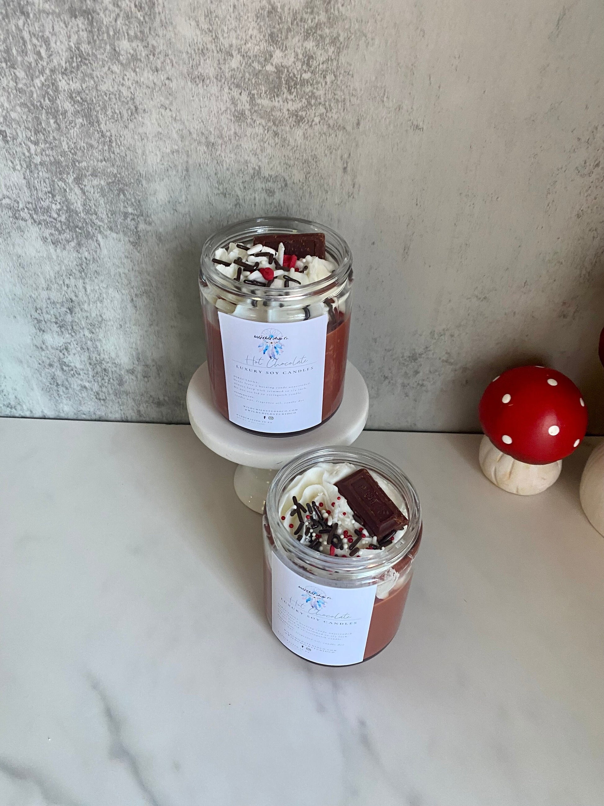 Hot Chocolate Hand Poured Soy Candle 8 oz