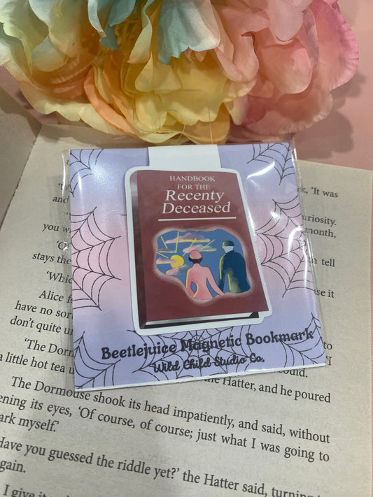 Beetlejuice Recently Deceased Inspired Magnetic Bookmark