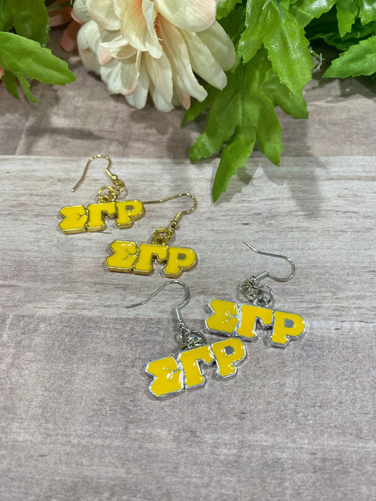 SGRHO Sigma Gamma Rho Sorority Dangle Earrings