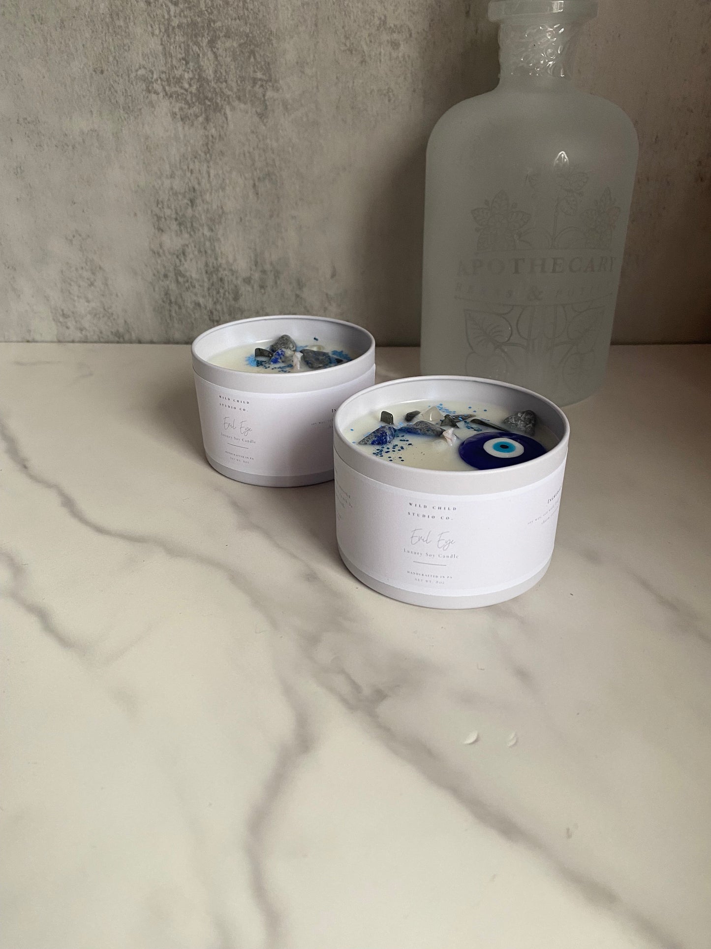 Evil Eye Crystal Soy Candle 8 oz