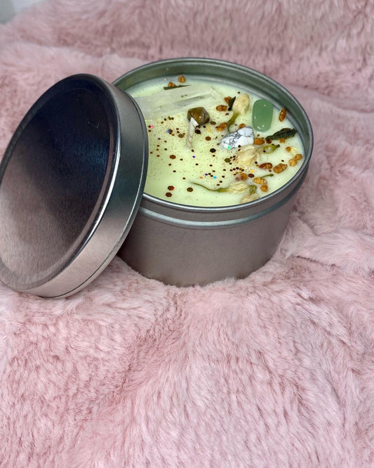 Stress Less Hand Poured Crystal Soy Candle 8 oz