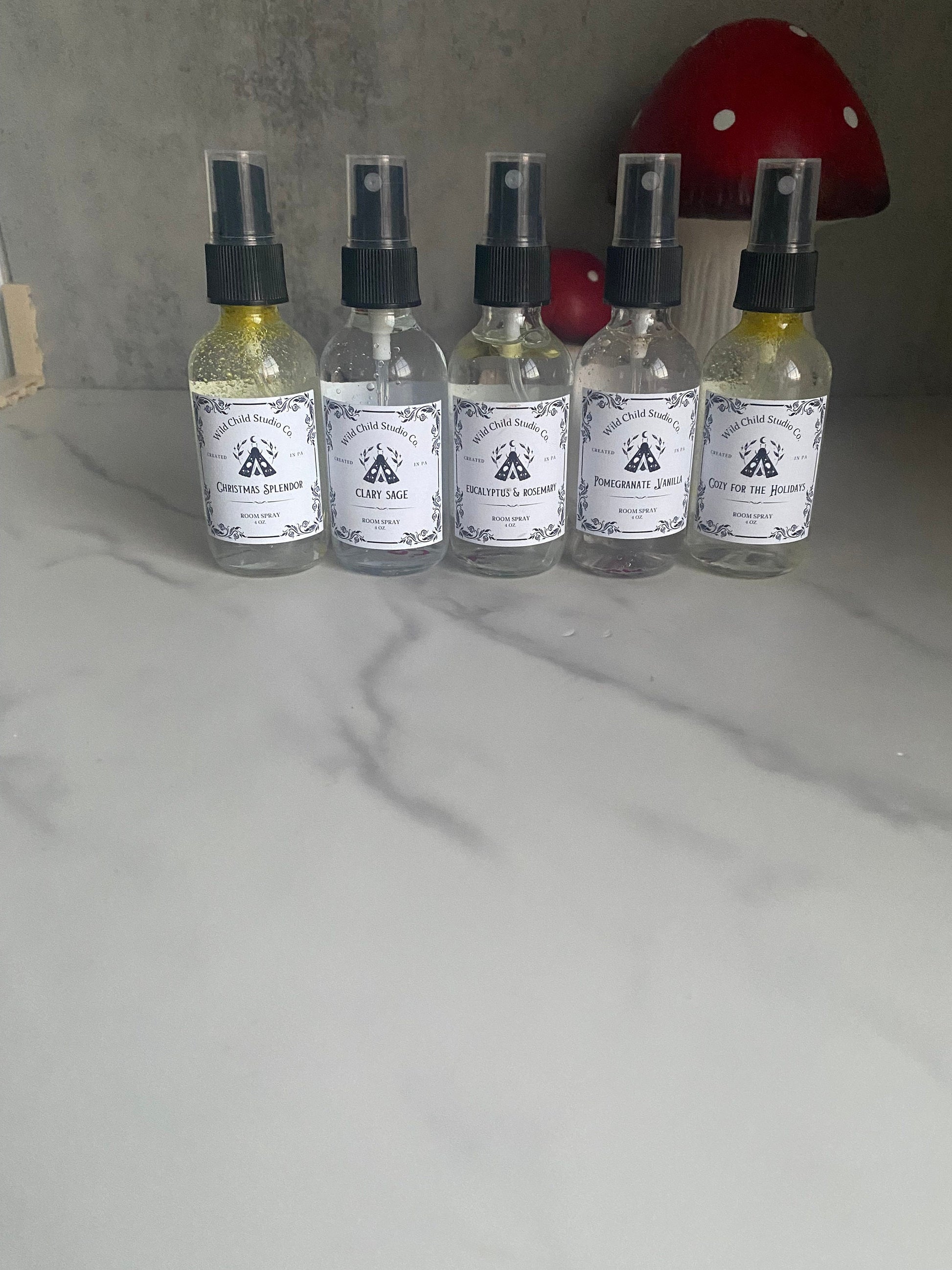 Crystal Quartz Infused Scented Room and Linen Sprays 4oz. -Choose your Scent