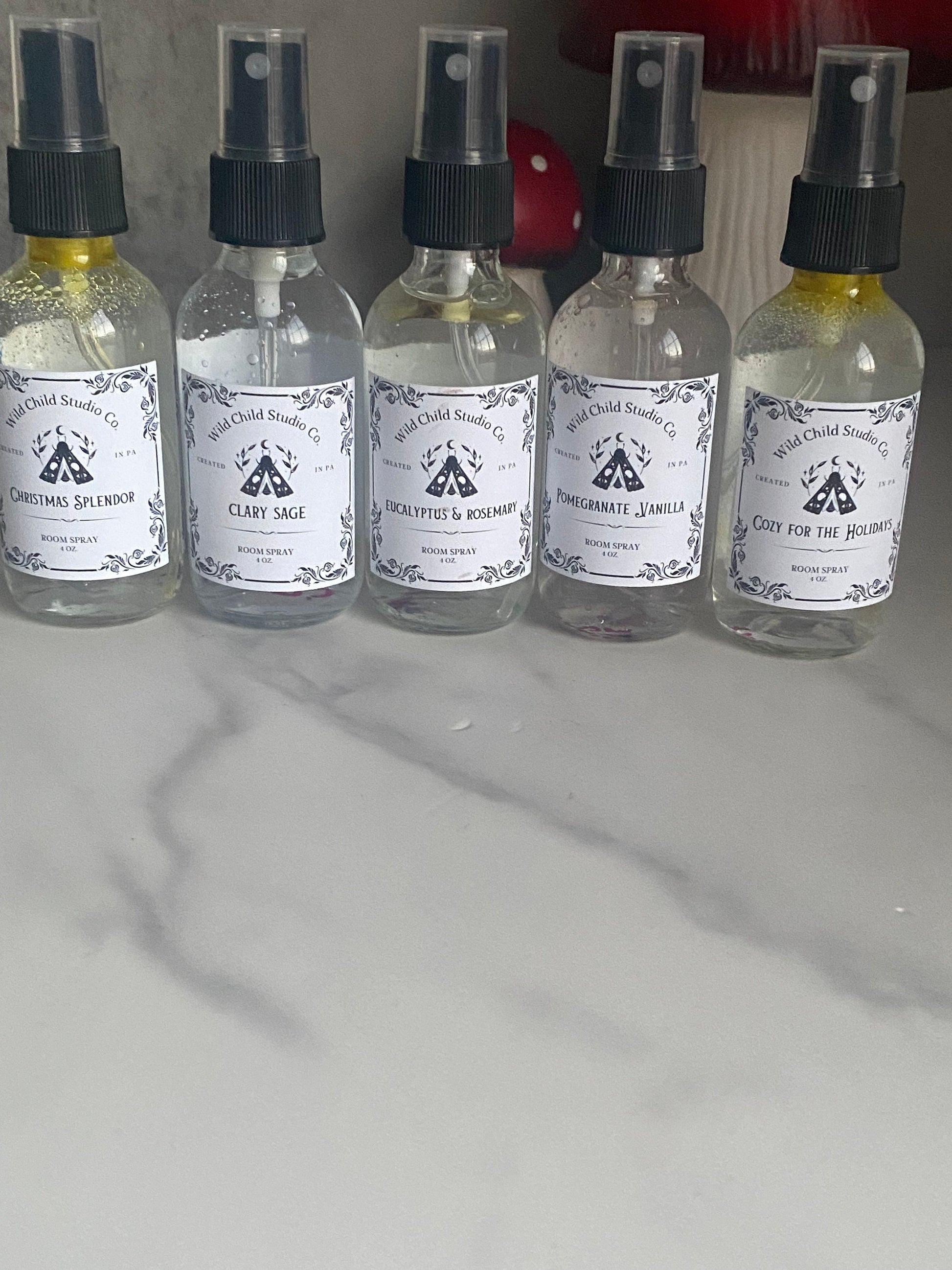 Crystal Quartz Infused Scented Room and Linen Sprays 4oz. -Choose your Scent