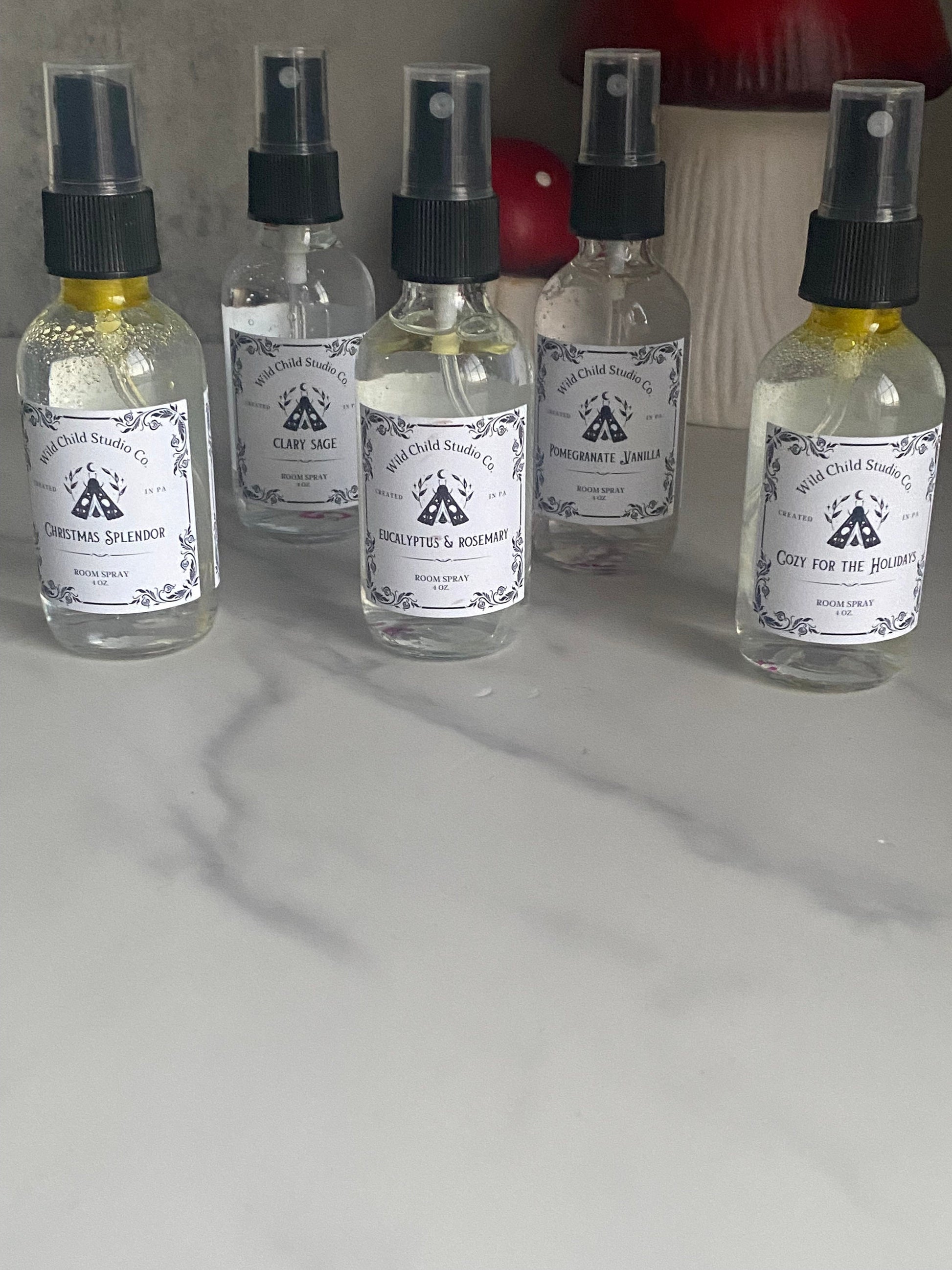Crystal Quartz Infused Scented Room and Linen Sprays 4oz. -Choose your Scent