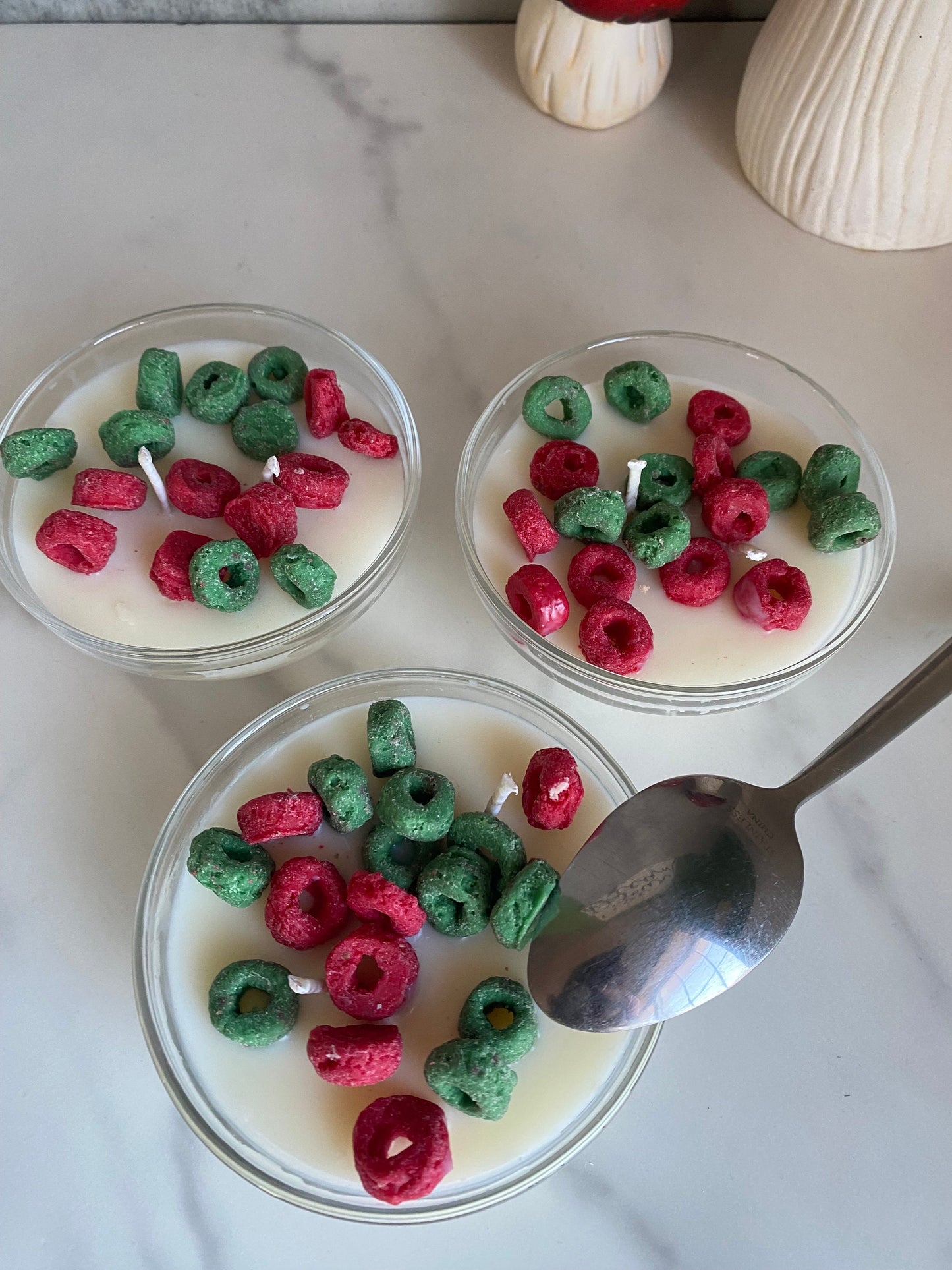 Holiday Loops Cereal Mini Candle