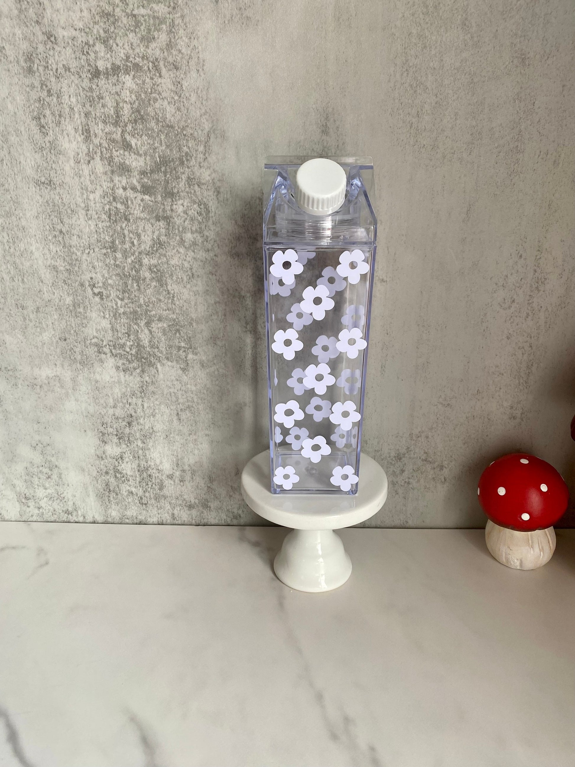 Daisy Milk Carton Water Bottle