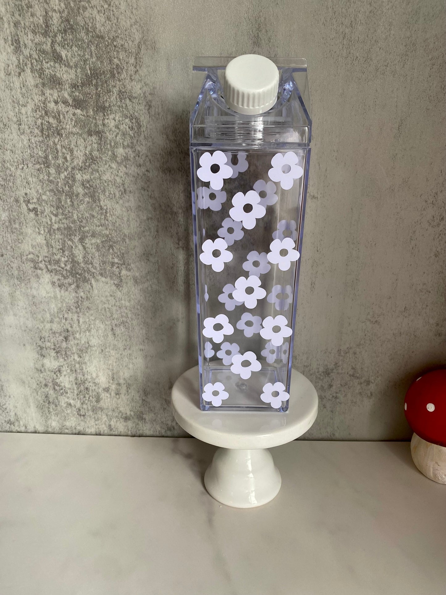 Daisy Milk Carton Water Bottle