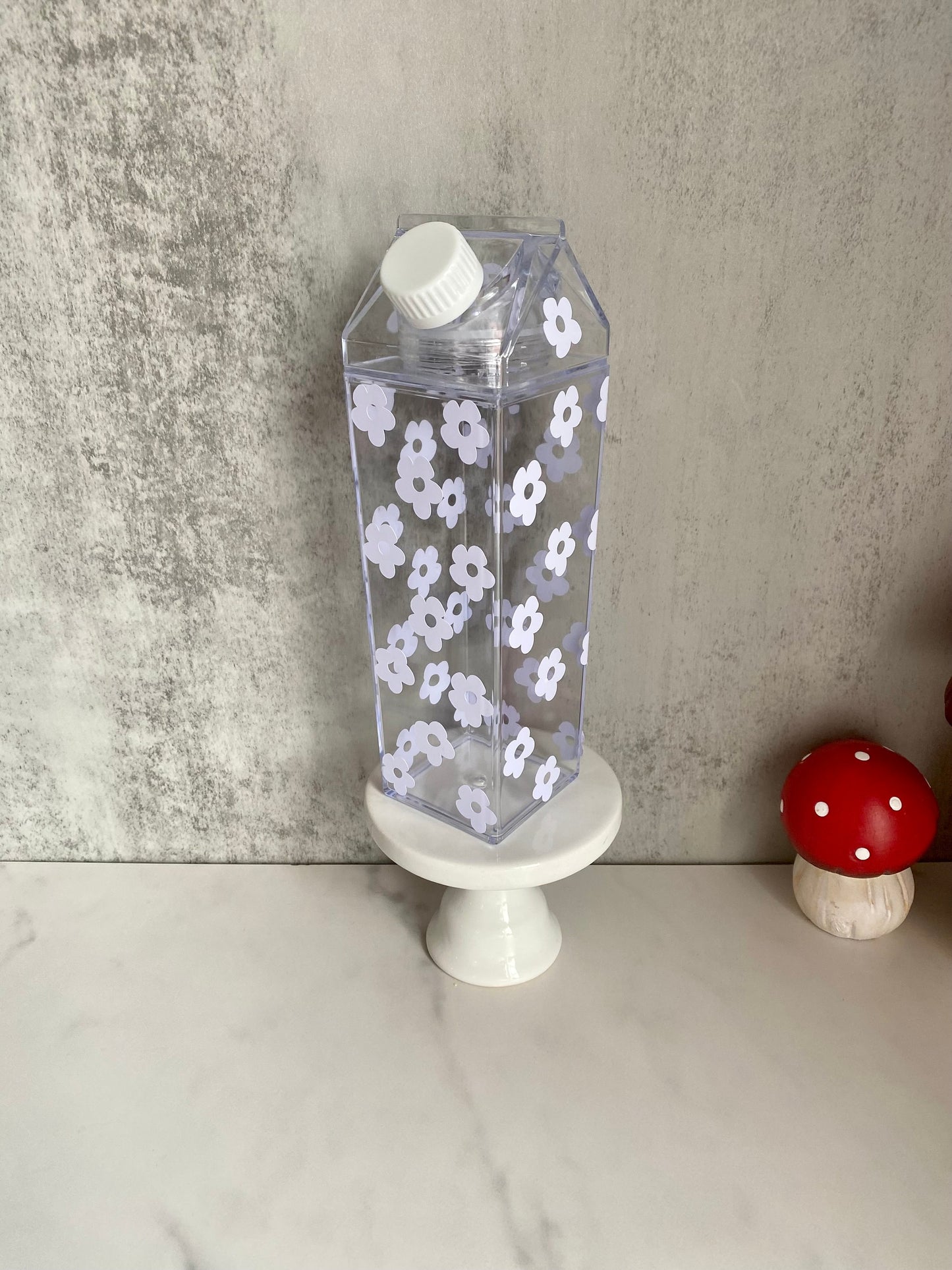 Daisy Milk Carton Water Bottle
