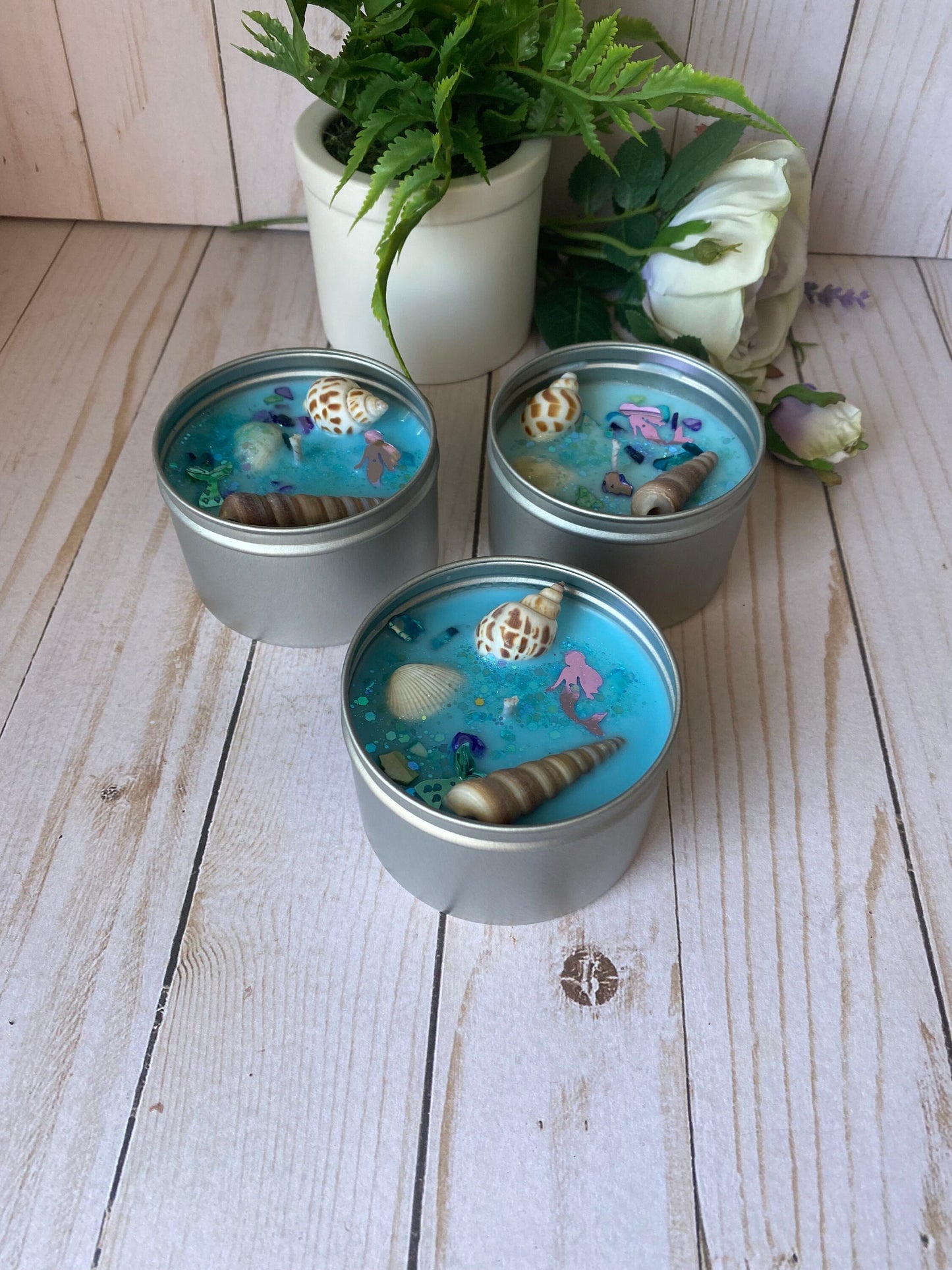 Goddess of the Sea Hand Poured Crystal Soy Candle 8 oz