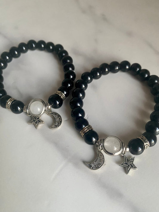 Lunar Crystal Bead Bracelet