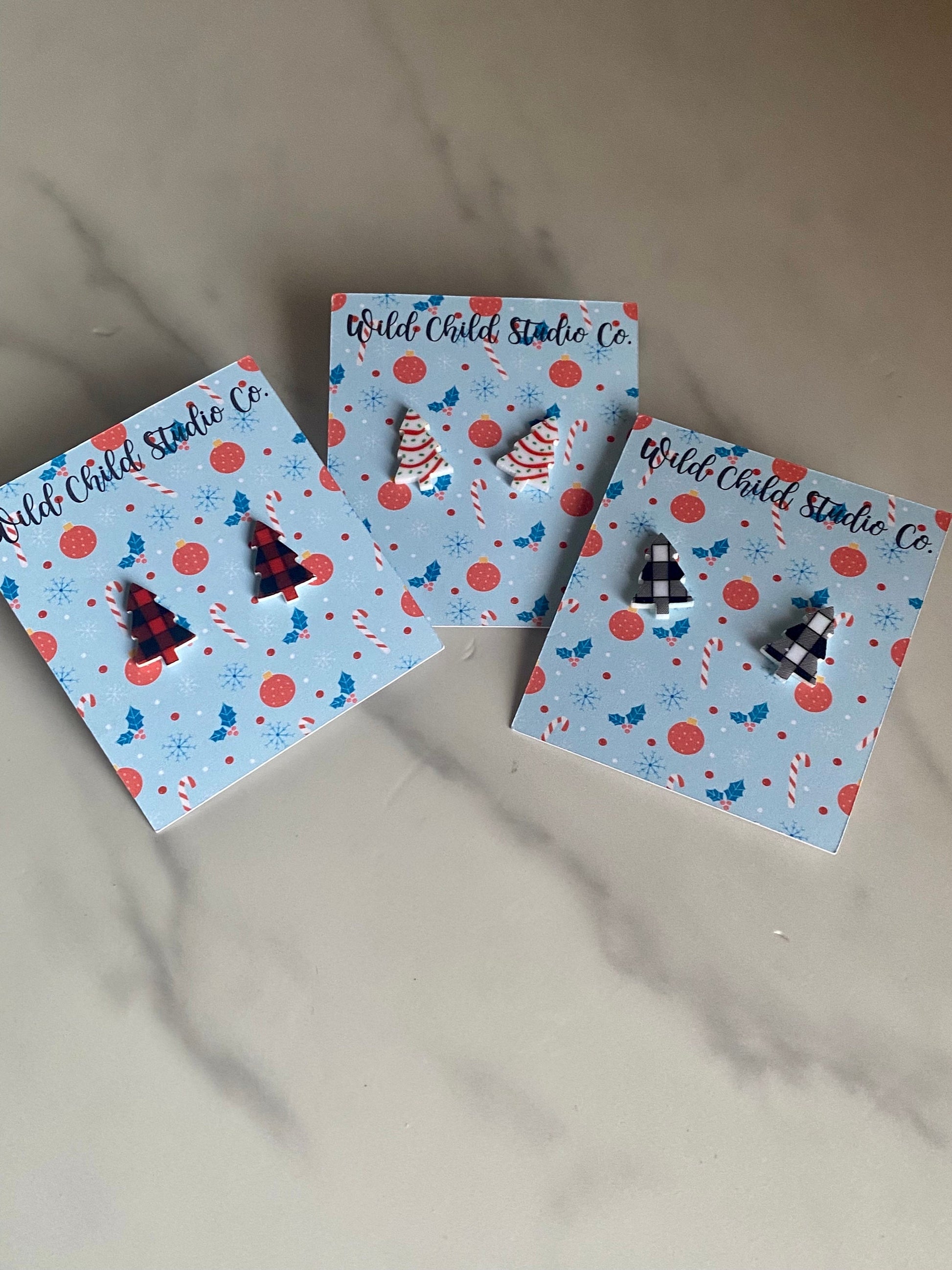 Holiday Tree Stud Earrings