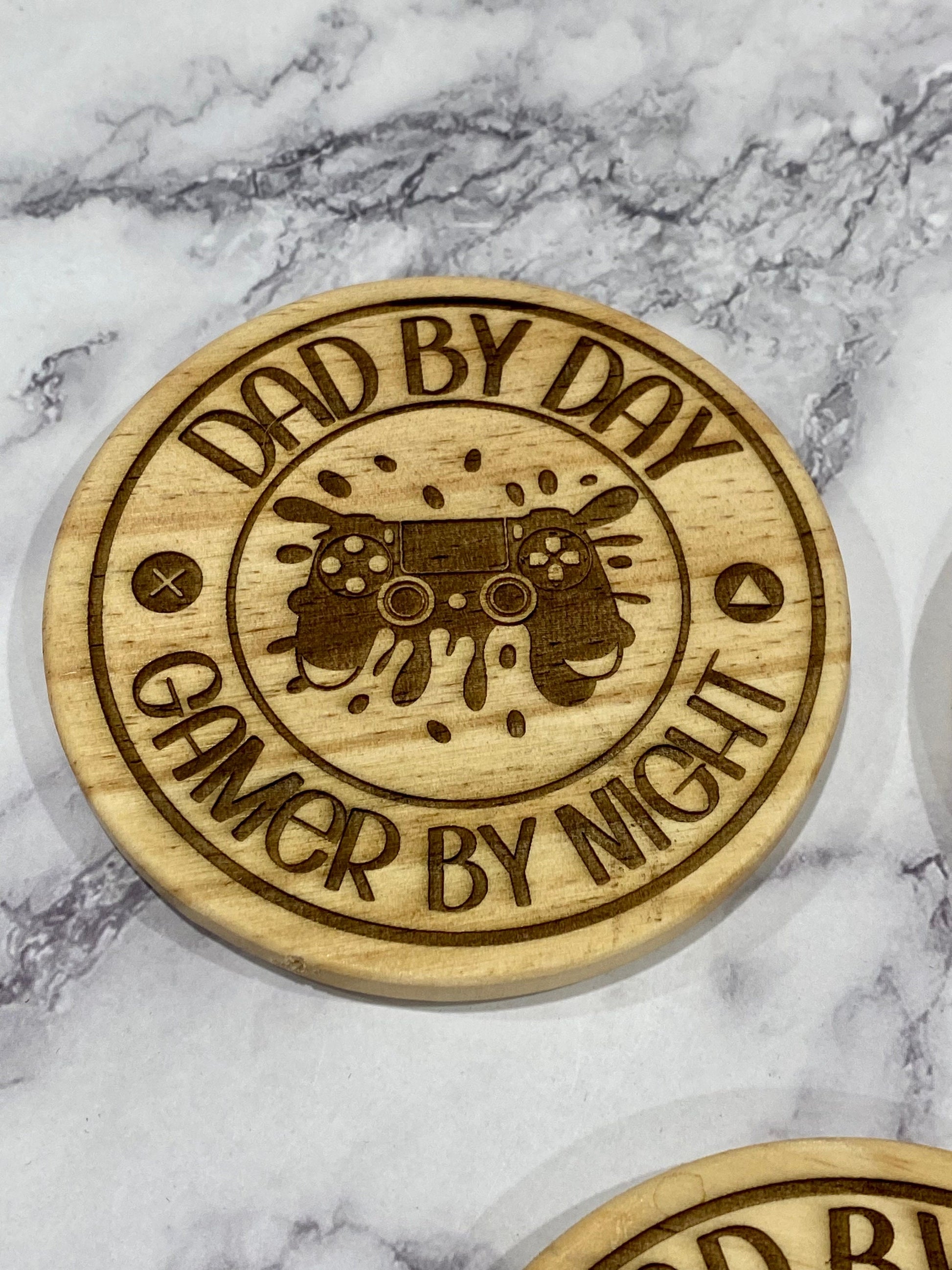Gamer Dad Wood Coaster