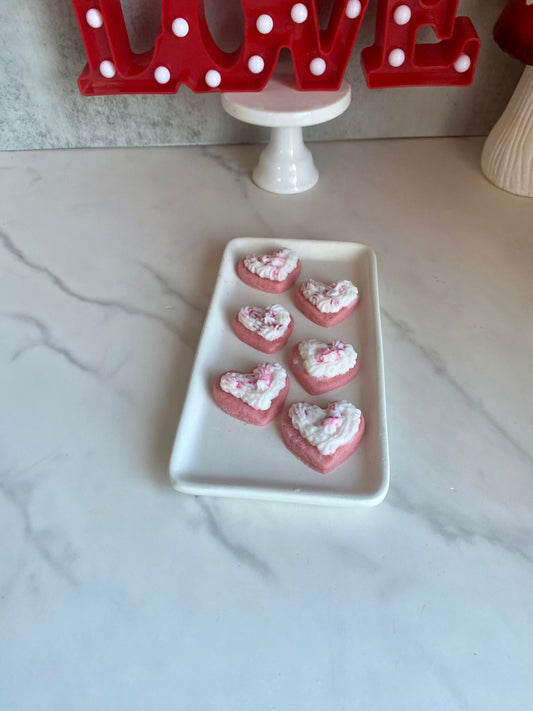 Heart Shaped Wax Melt Cookies